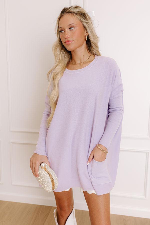 Always Cozy Sweater Top in Lavender Product Image