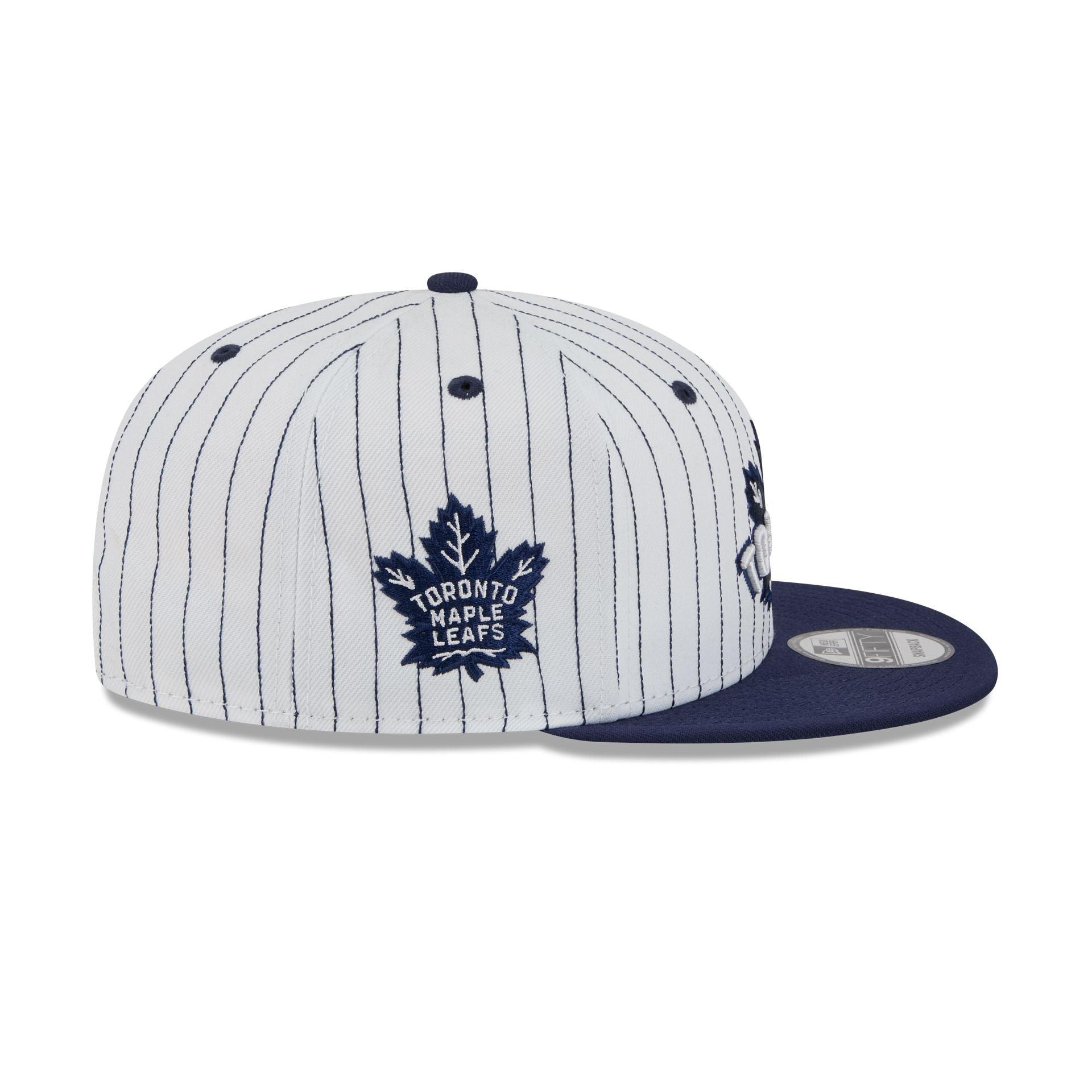 Toronto Maple Leafs Deceptor Pinstripe 9FIFTY Snapback Hat Male Product Image