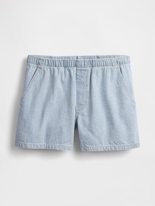 Mid Rise Easy Denim Boxer Shorts Product Image