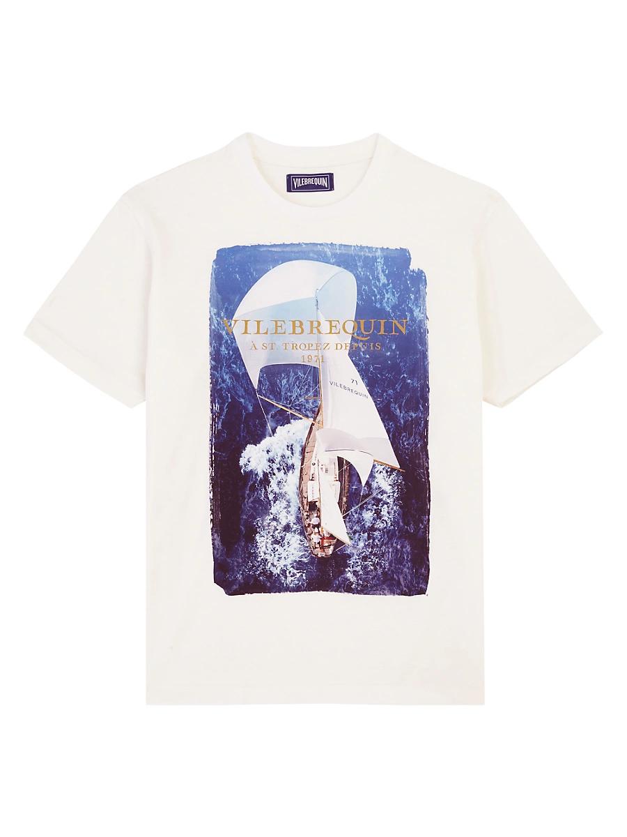 Vilebrequin Men's Sailing Boat From The Sky Cotton T-Shirt Product Image