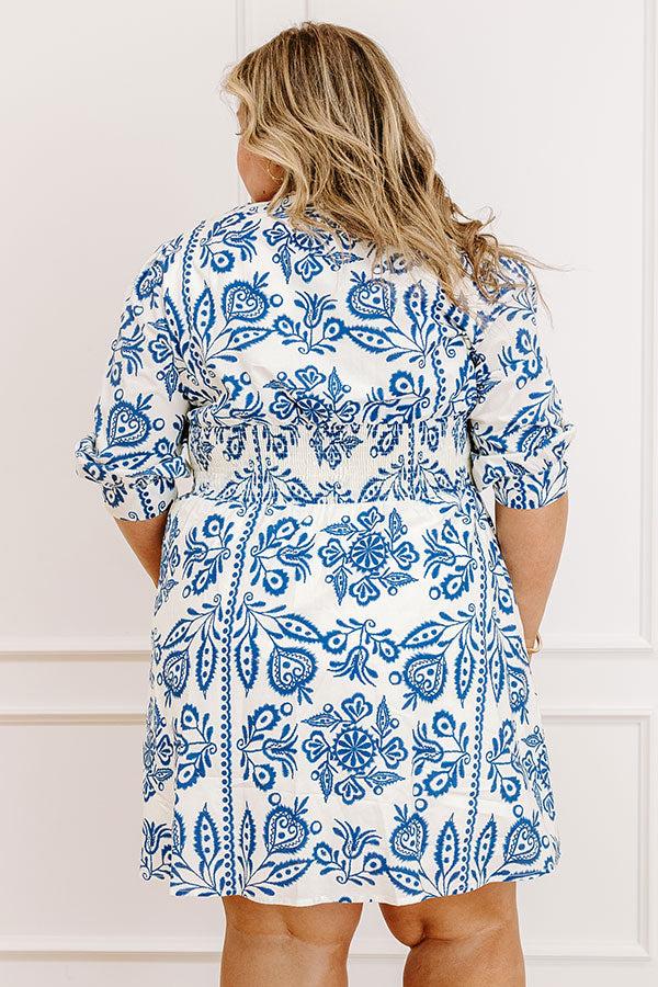 Vineyard Bound Floral Mini Dress Curves Product Image