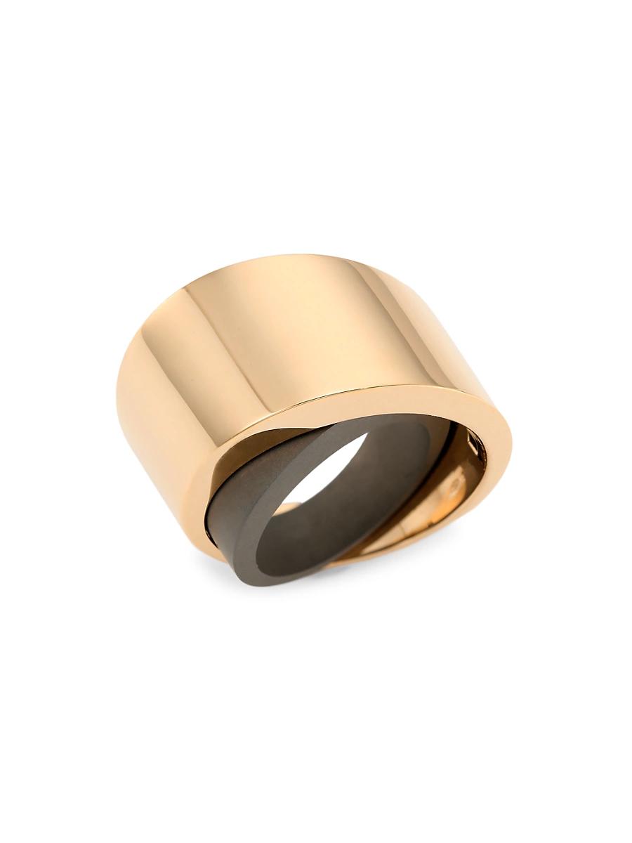 Womens Tourbillon 18K Rose Gold & Titanium Ring Product Image