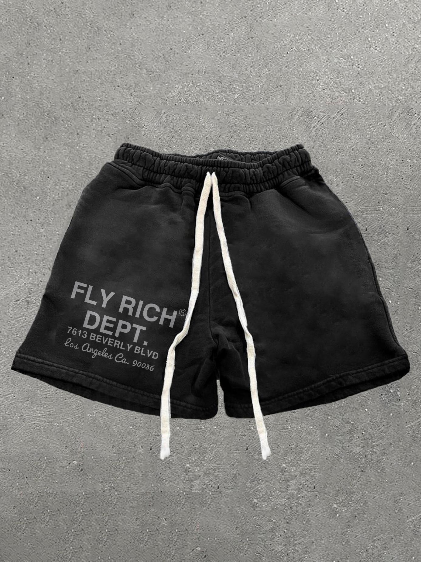 Men's Vintage Word Pattern Graphic Casual Fashion Shorts Product Image