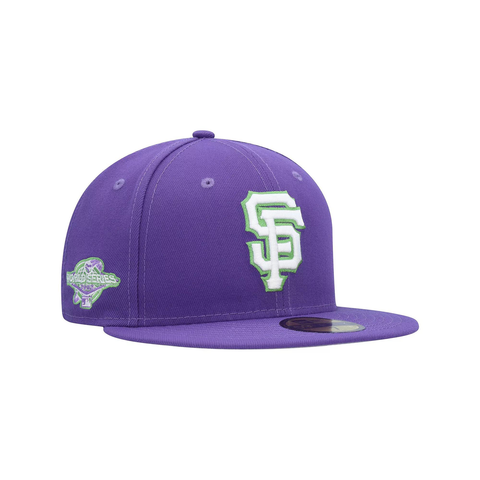 Men's New Era Purple San Francisco Giants Lime Side Patch 59FIFTY Fitted Hat,  Product Image