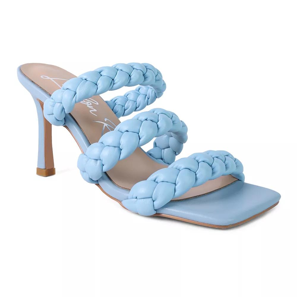 London Rag High Bae Women's Pointed Heel Braided Sandals,  Product Image