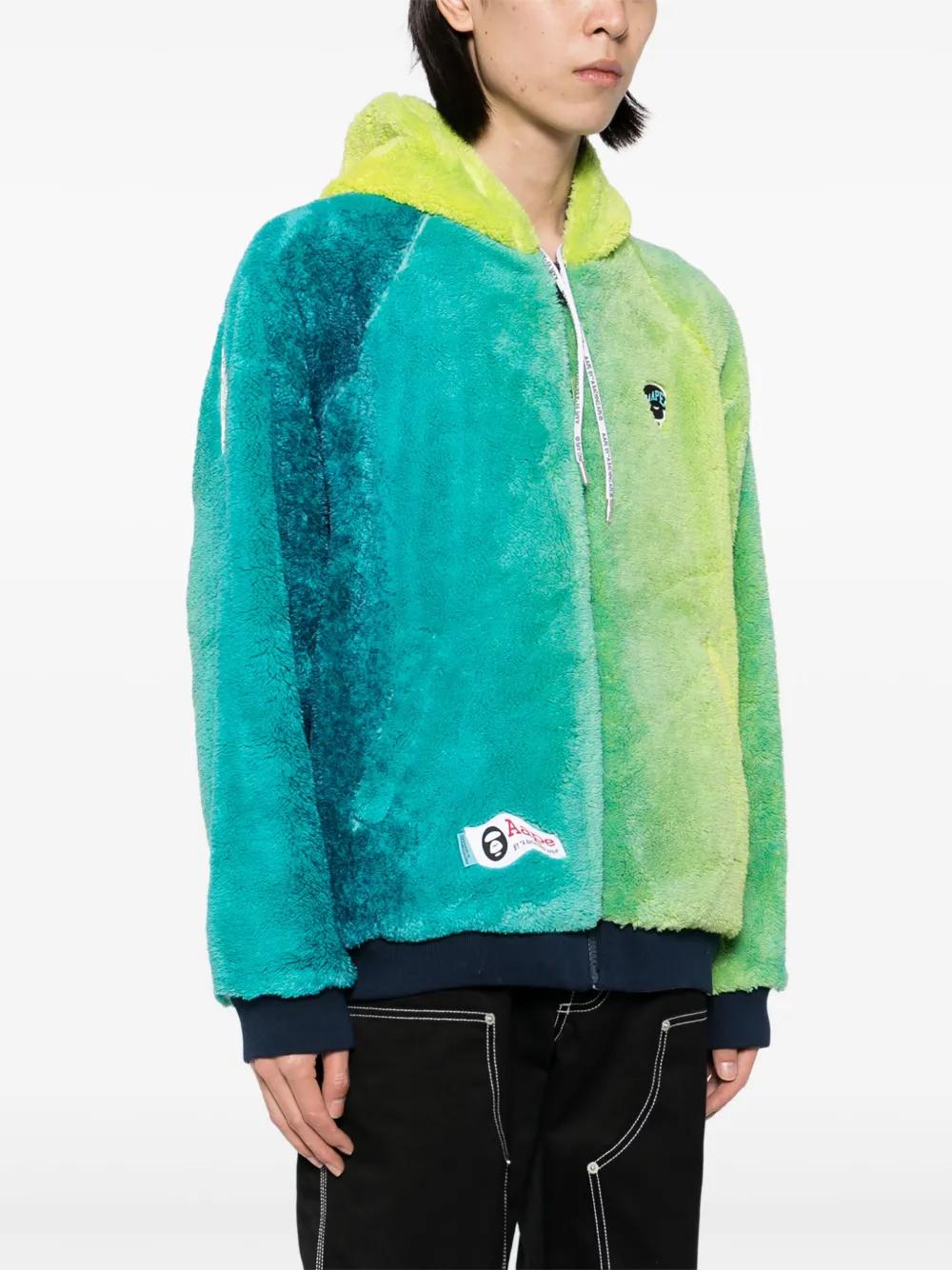 ombré-effect fleece hoodie Product Image