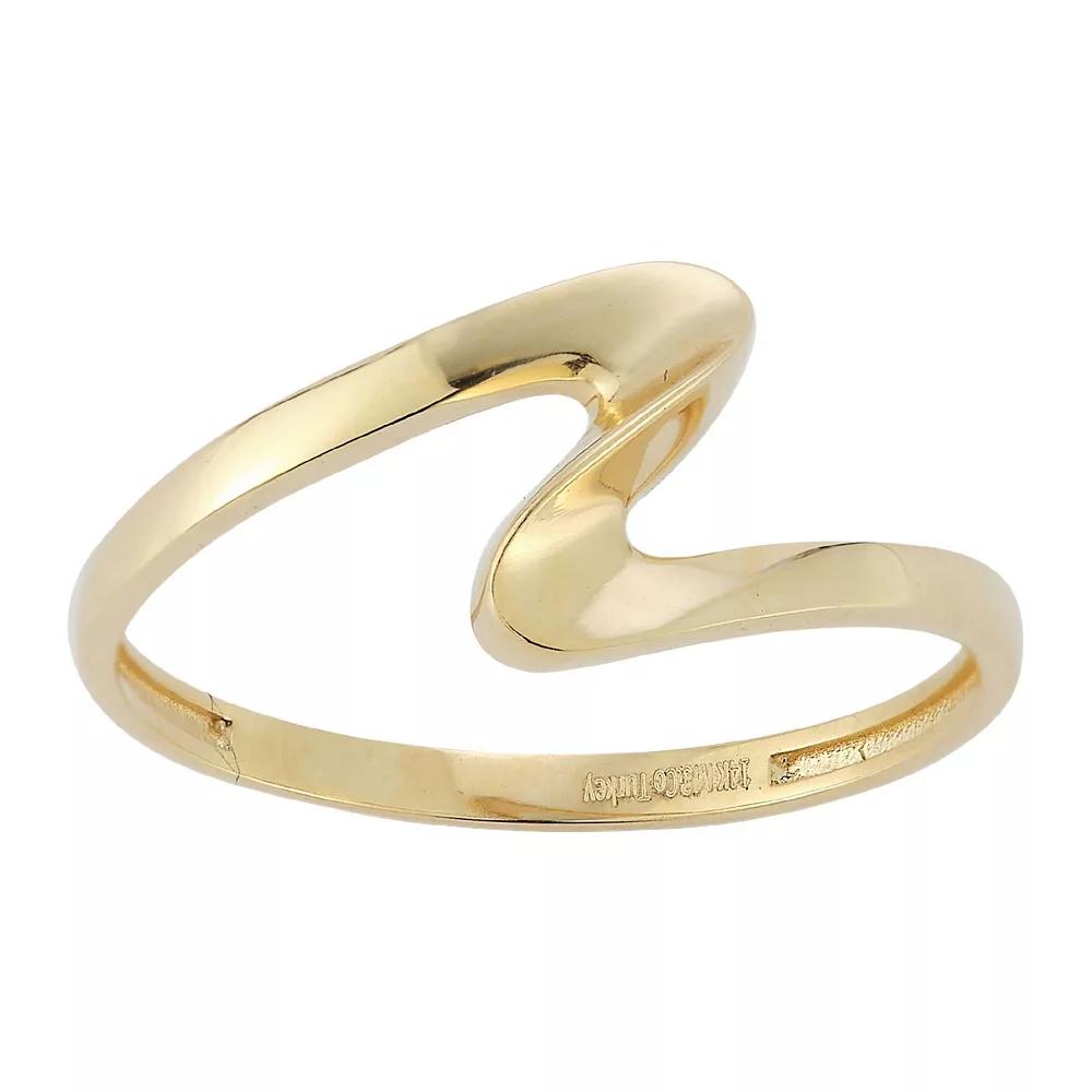 LUMINOR GOLD 14k Gold Wave Ring, Women's, Size: 8 Product Image