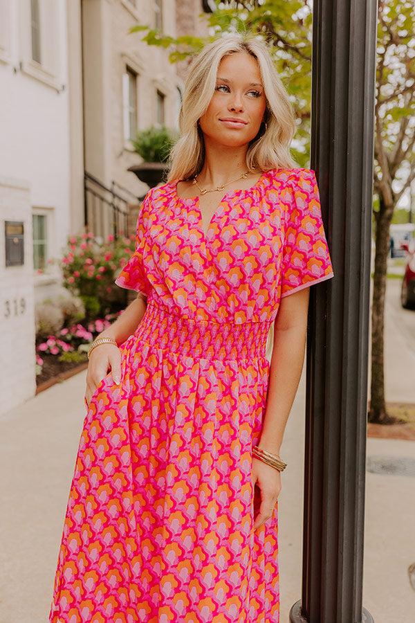 Santorini Bliss Maxi Dress in Pink Product Image