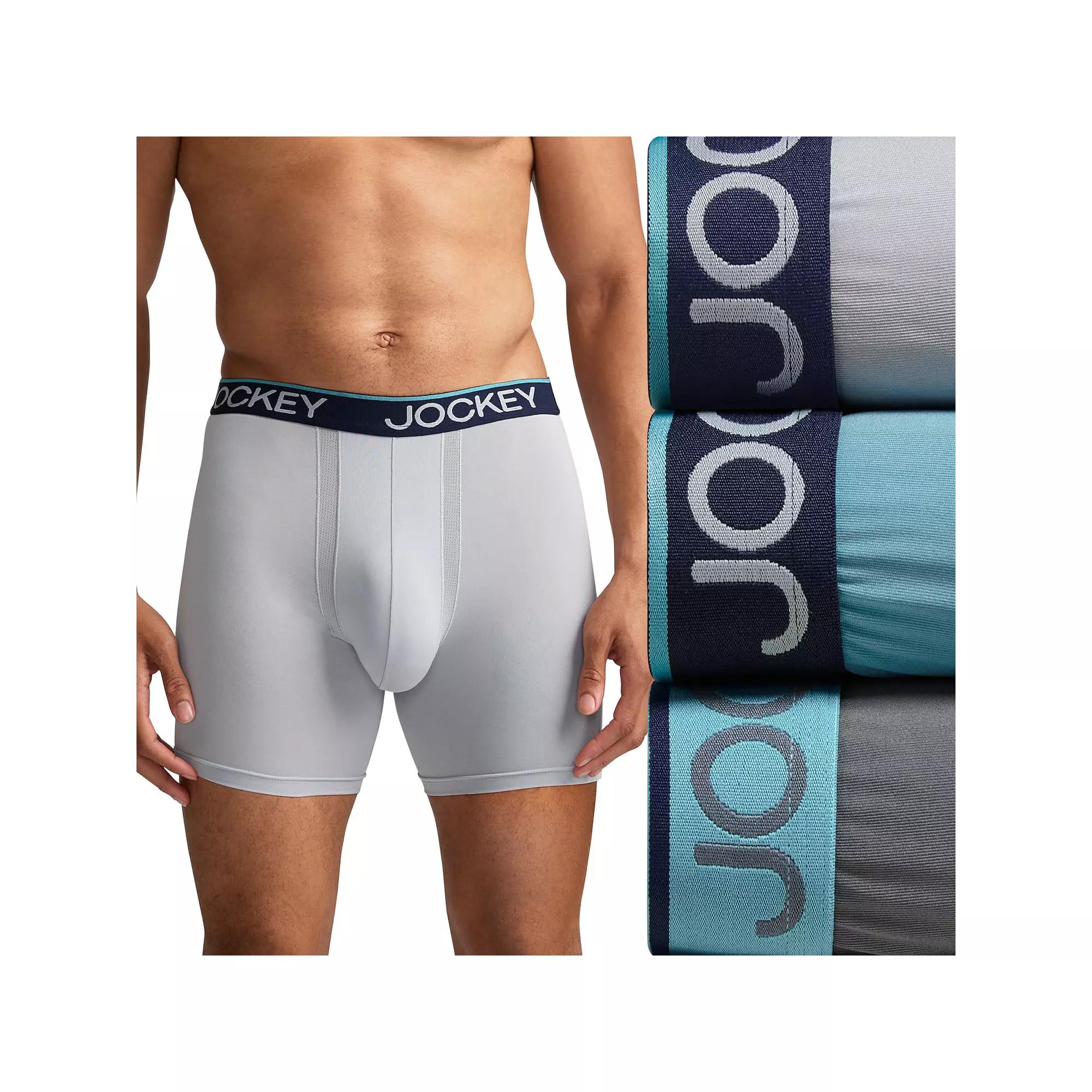 Men's Jockey 3-Pack Chafe Proof Pouch Microfiber 6" Boxer Brief,  Product Image
