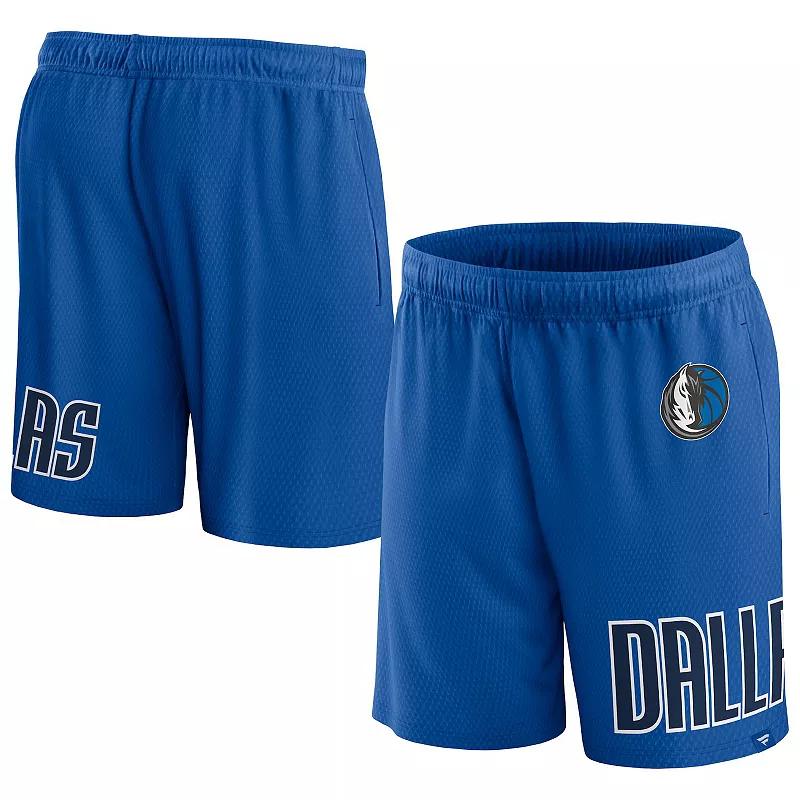 Men's Fanatics Branded Royal Dallas Mavericks Free Throw Mesh Shorts,  Product Image