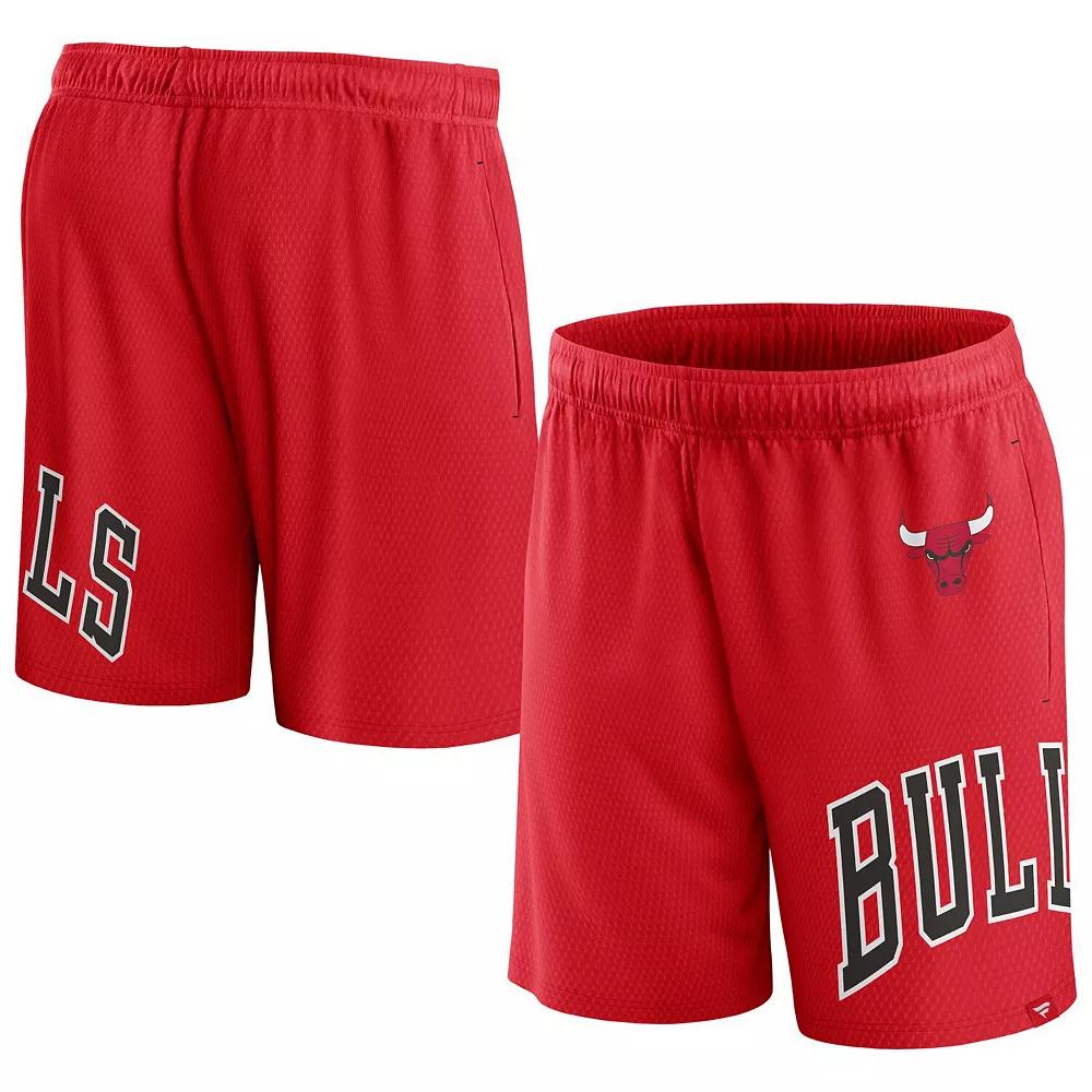 Men's Fanatics Branded Red Chicago Bulls Free Throw Mesh Shorts,  Product Image