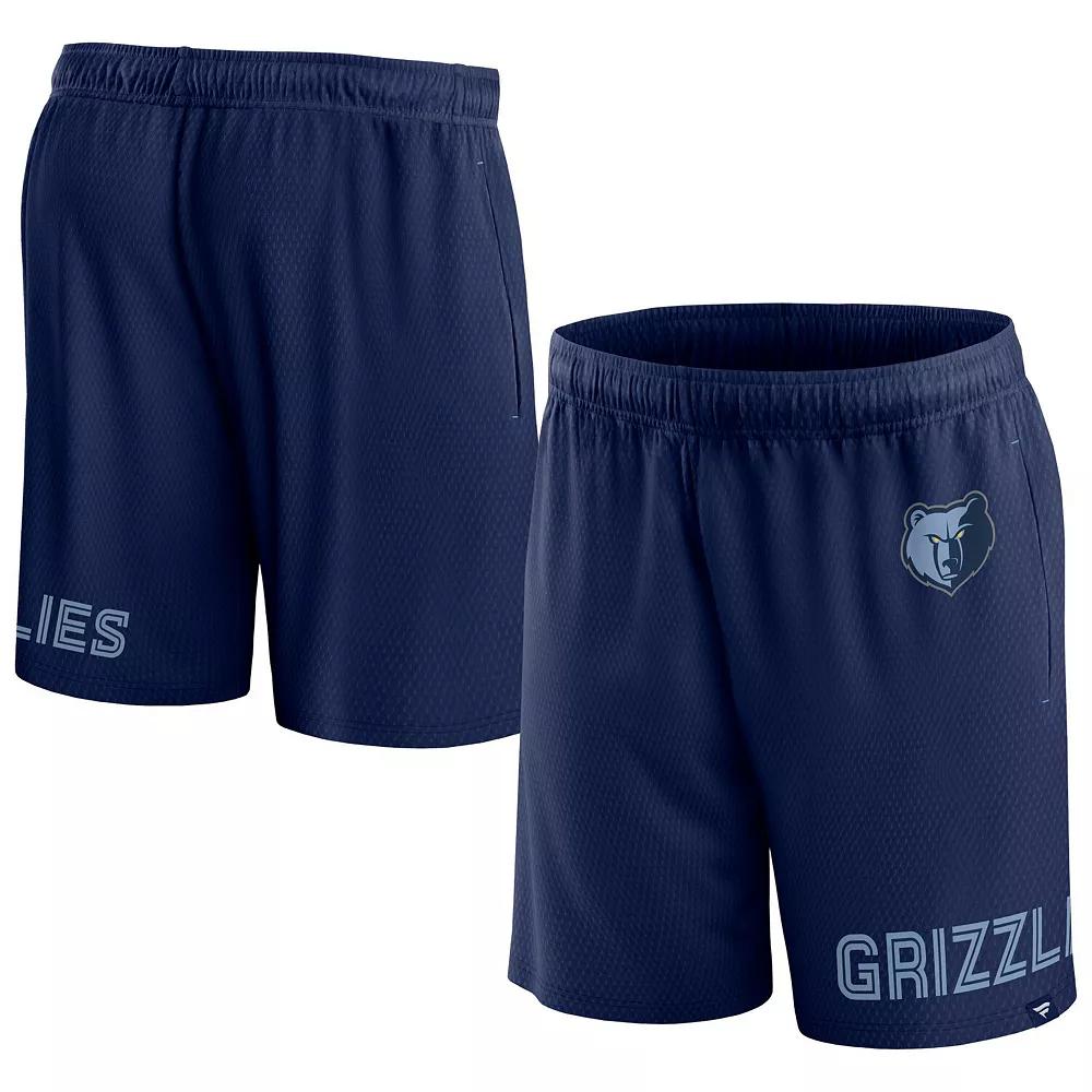 Men's Fanatics Branded Navy Memphis Grizzlies Free Throw Mesh Shorts,  Product Image