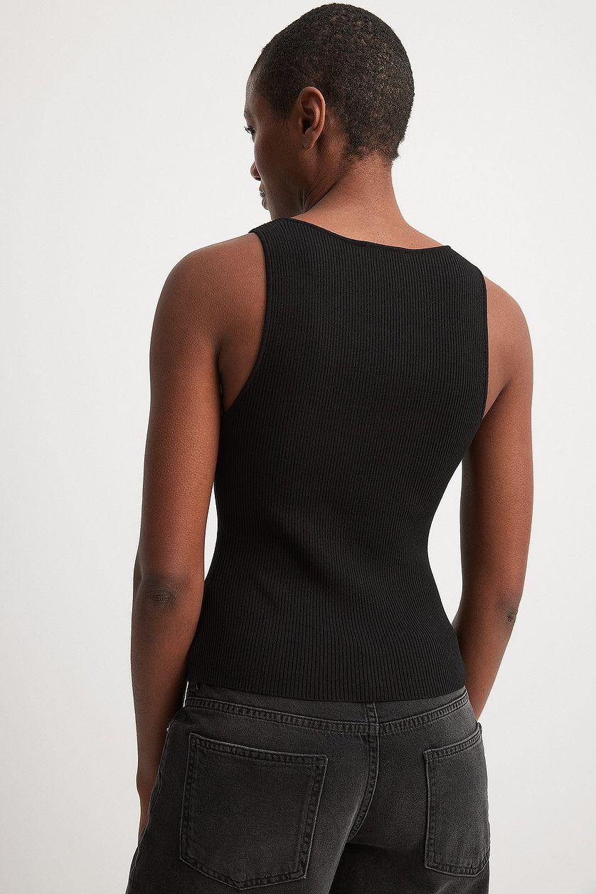 Fine Knitted Scoop Neck Top Product Image