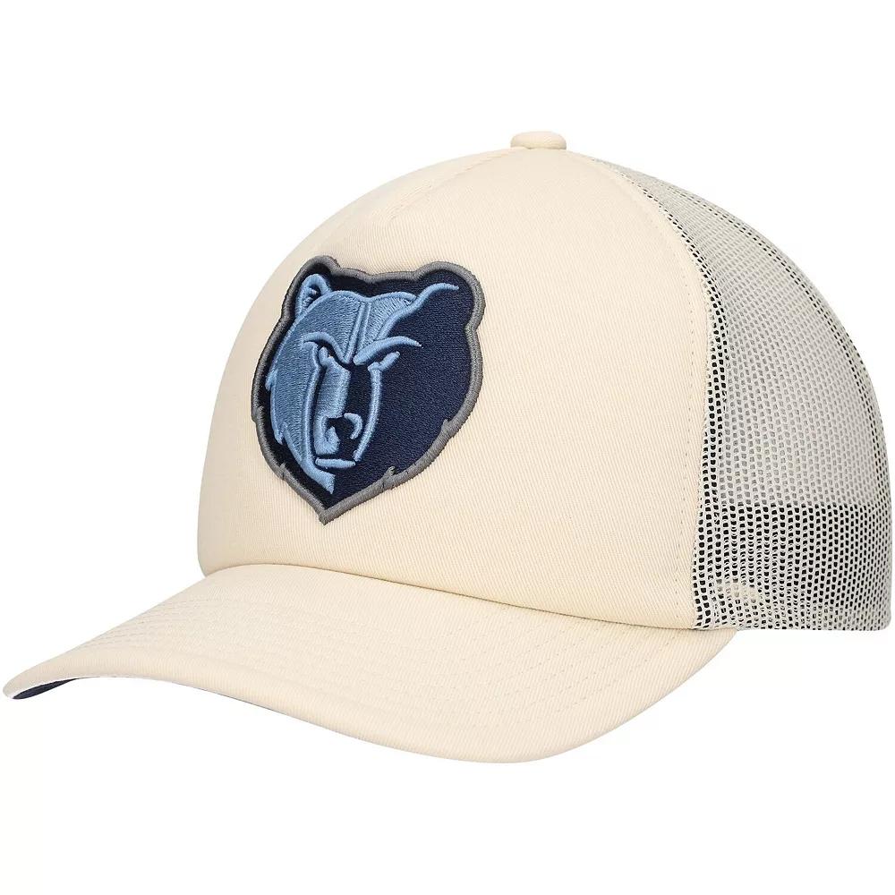 Men's Mitchell & Ness Cream Memphis Grizzlies Trucker Adjustable Hat, Grz Beige Product Image