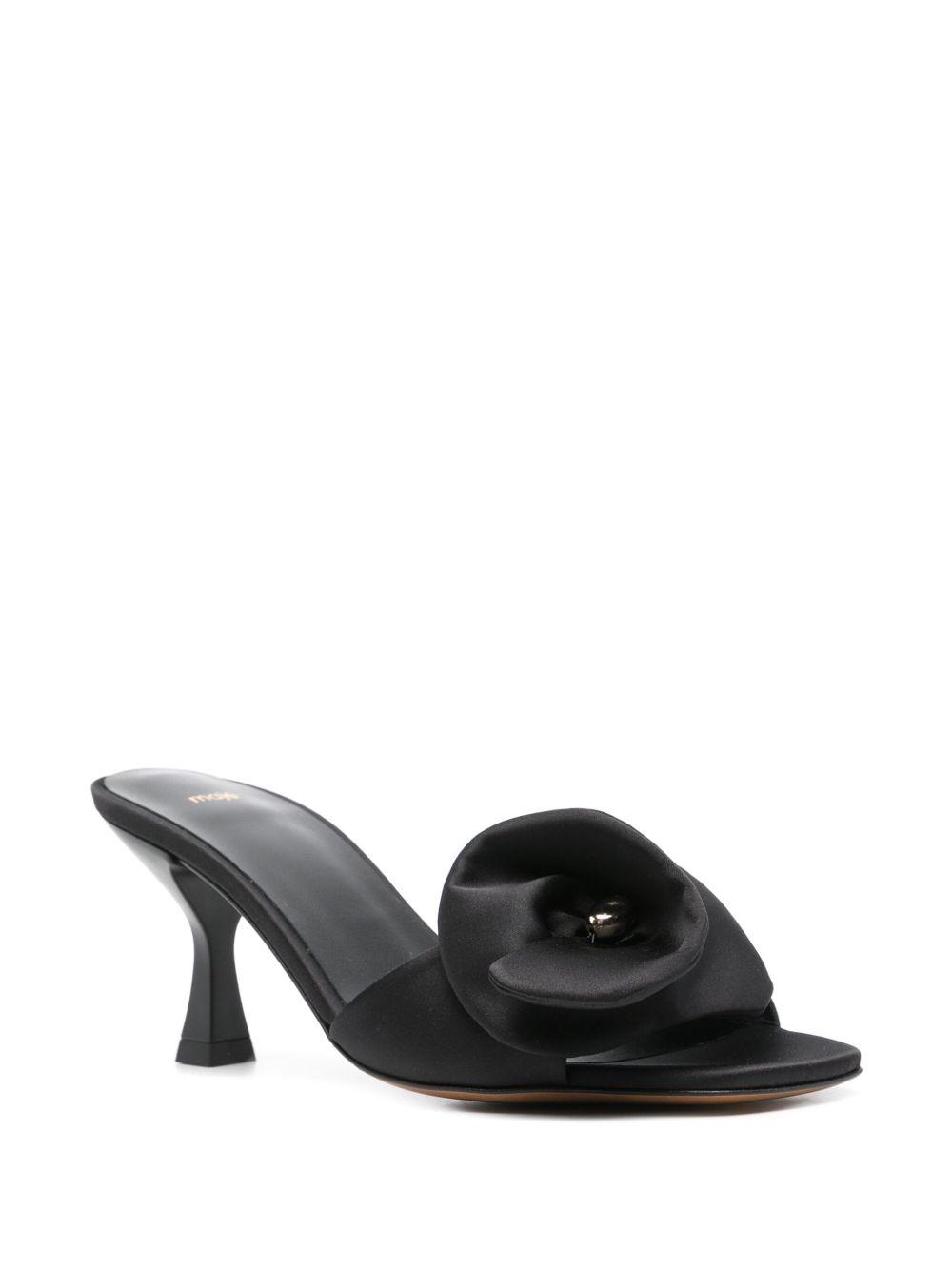 70mm floral-appliqué mules Product Image