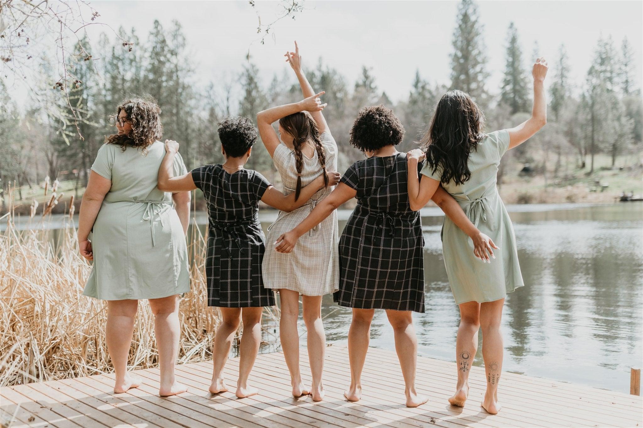 Dolman Dress in Sage Linen Product Image