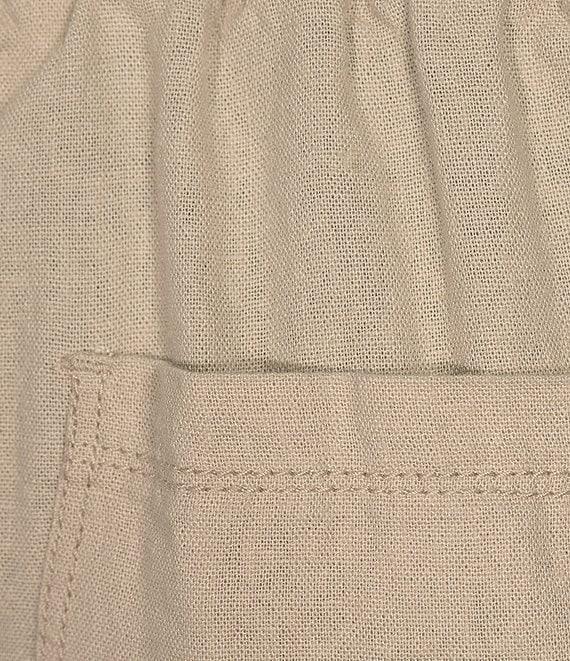 Westbound Smocked Waist Mid Rise Wide Leg Linen Pants Product Image