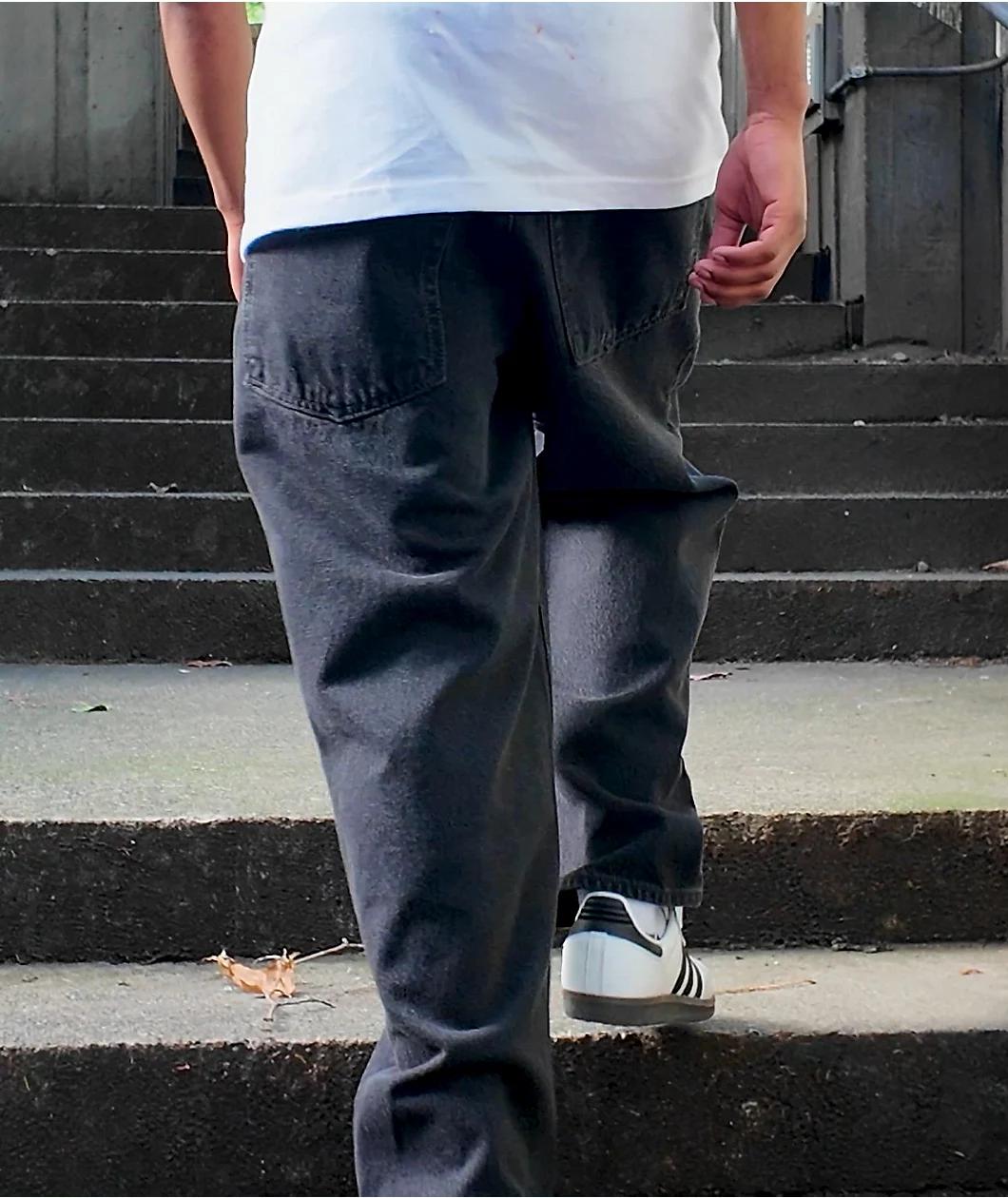 Empyre Loose Fit Black Shmutz Wash Skate Jeans Product Image