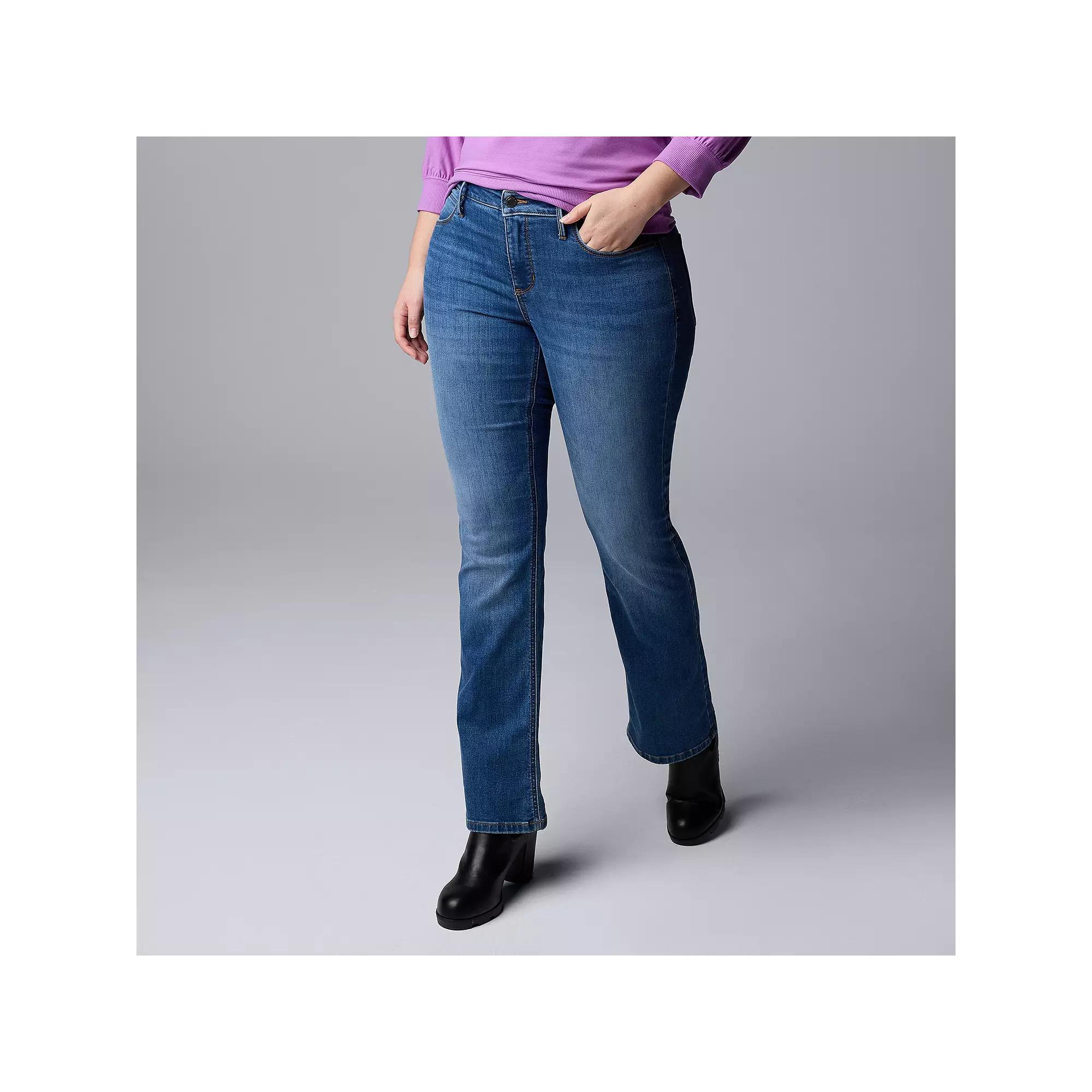 Women's Simply Vera Vera Wang Stretch Bootcut Jeans,  Product Image