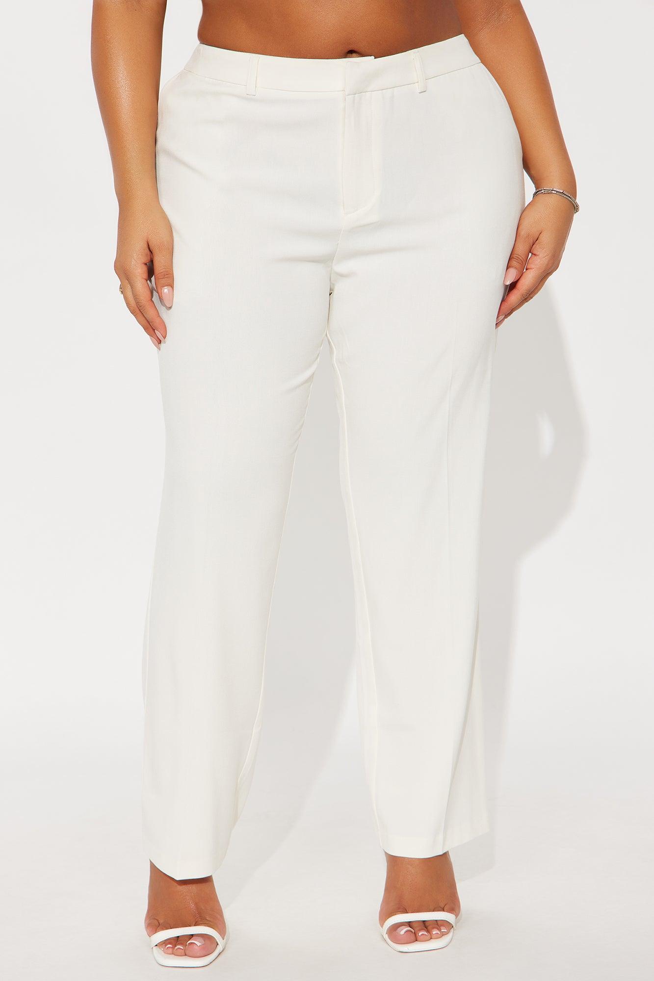 The Amalfi Tapered Trouser Pant - Cream Female Product Image