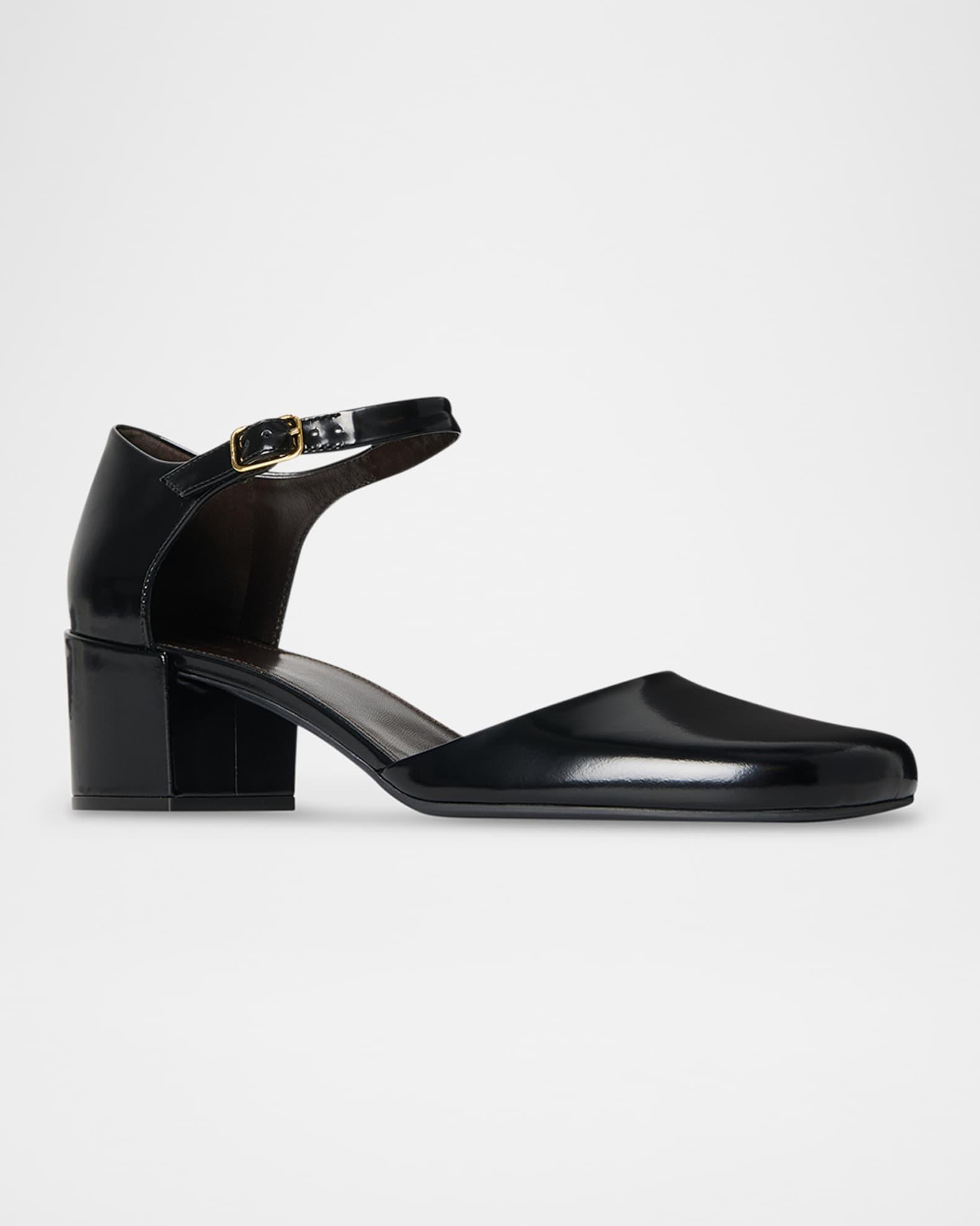 Penelope Leather Ankle-Strap Pumps Product Image