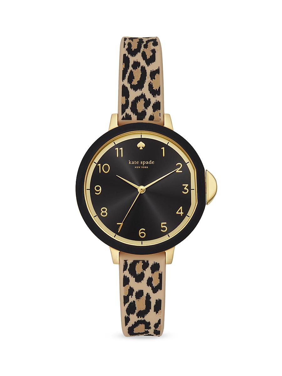Womens Goldtone Stainless Steel & Silicone Strap Watch Product Image