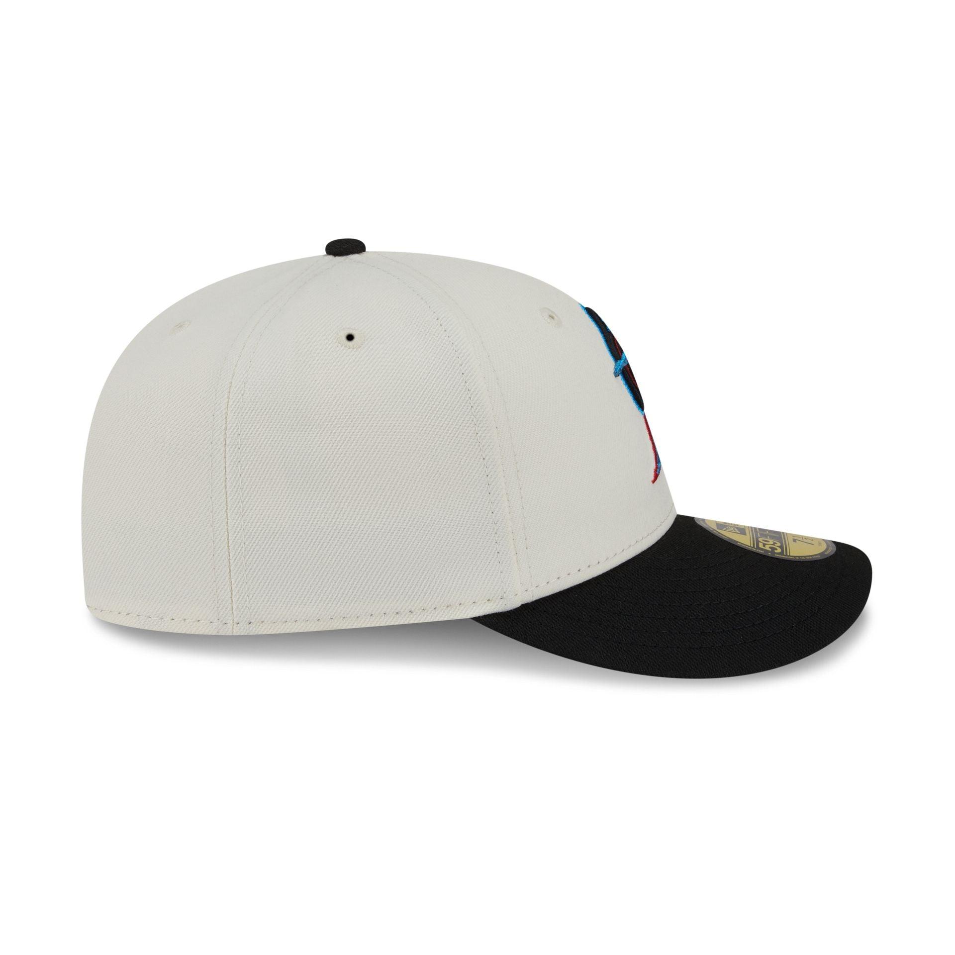Miami Marlins Tonal Florals White 59FIFTY Fitted Hat Male Product Image