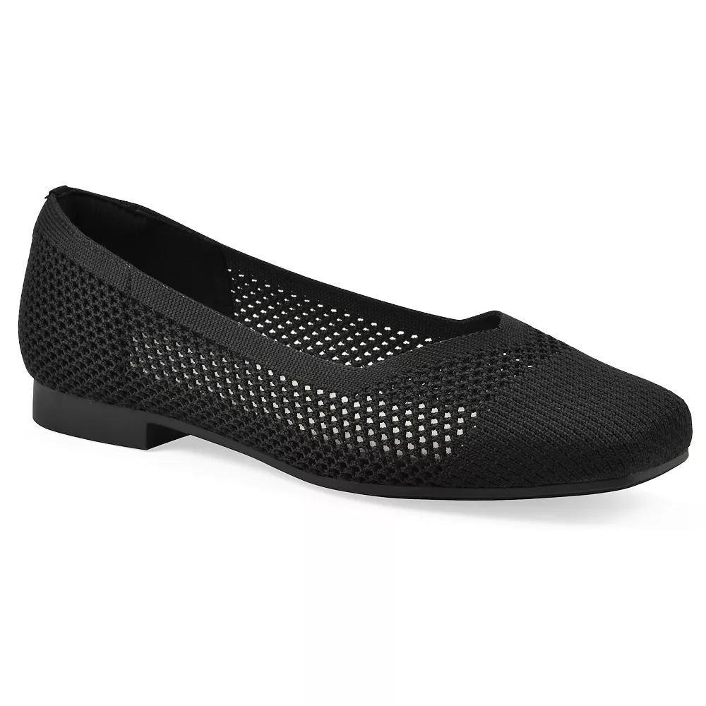 Cliffs by White Mountain Beslee Women's Ballet Flats, Size: 9.5, Black Fabric Product Image
