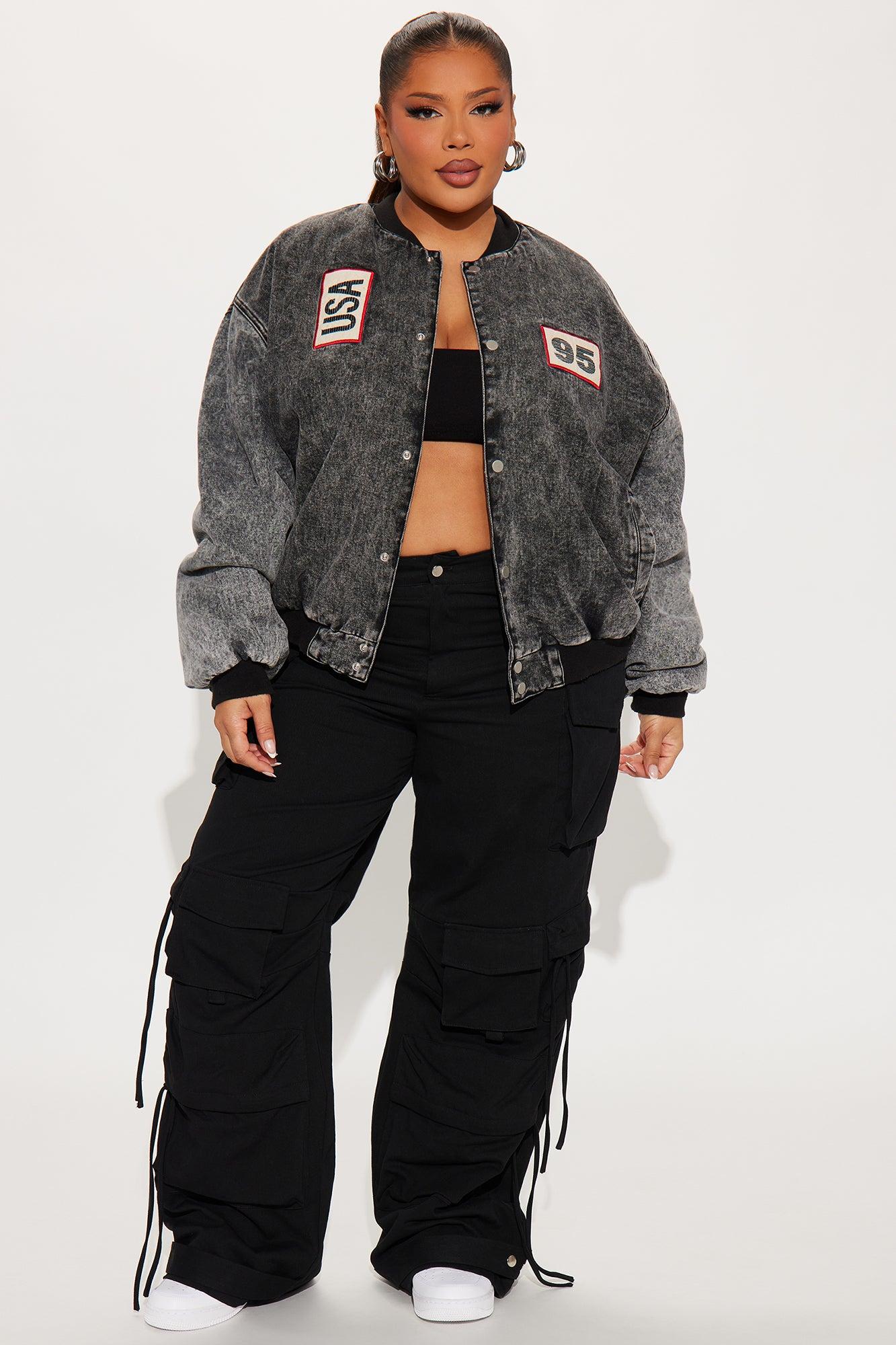 Made In Brooklyn Washed Bomber Jacket - Black Wash Product Image