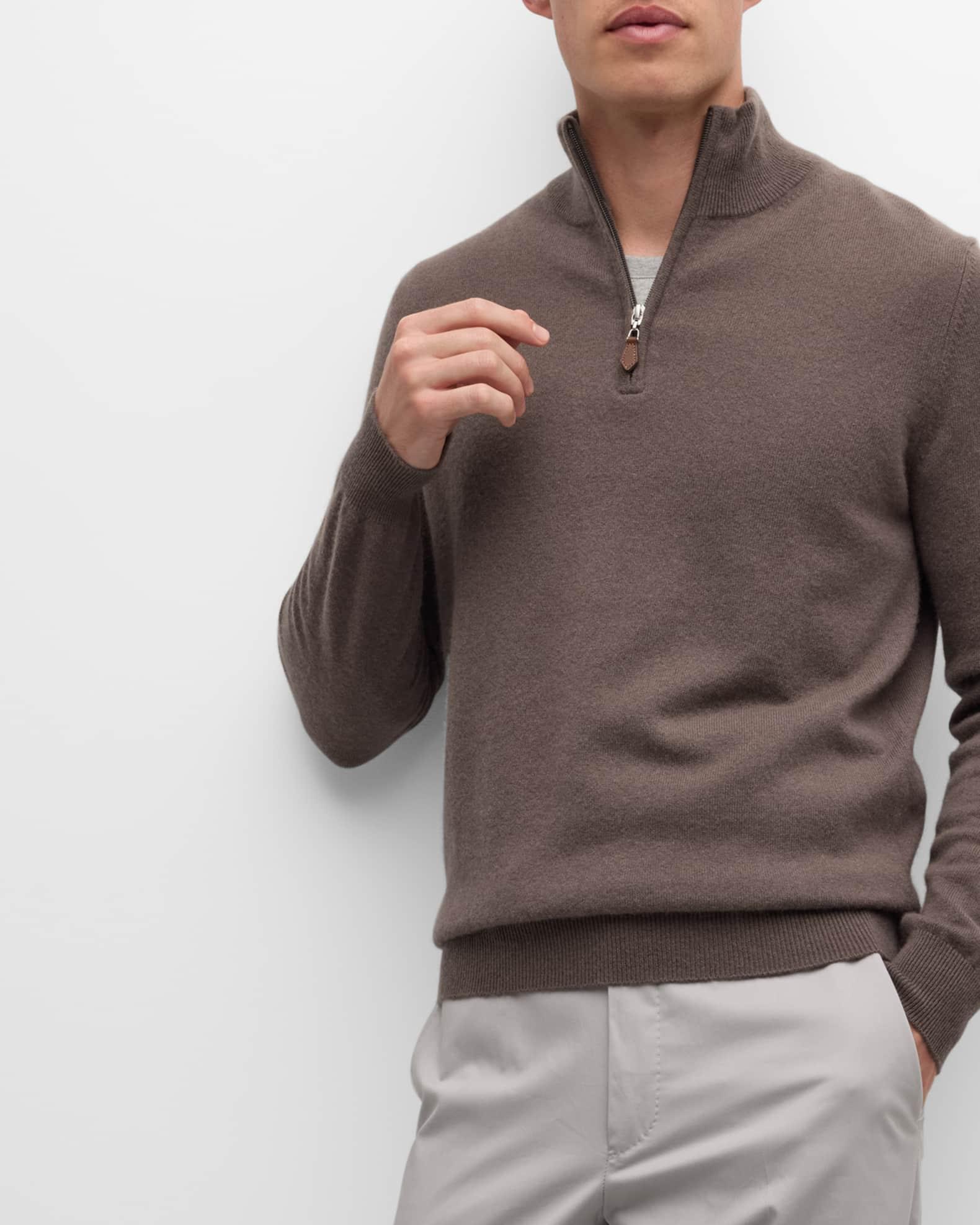 Men's Cashmere Quarter-Zip Sweater Product Image