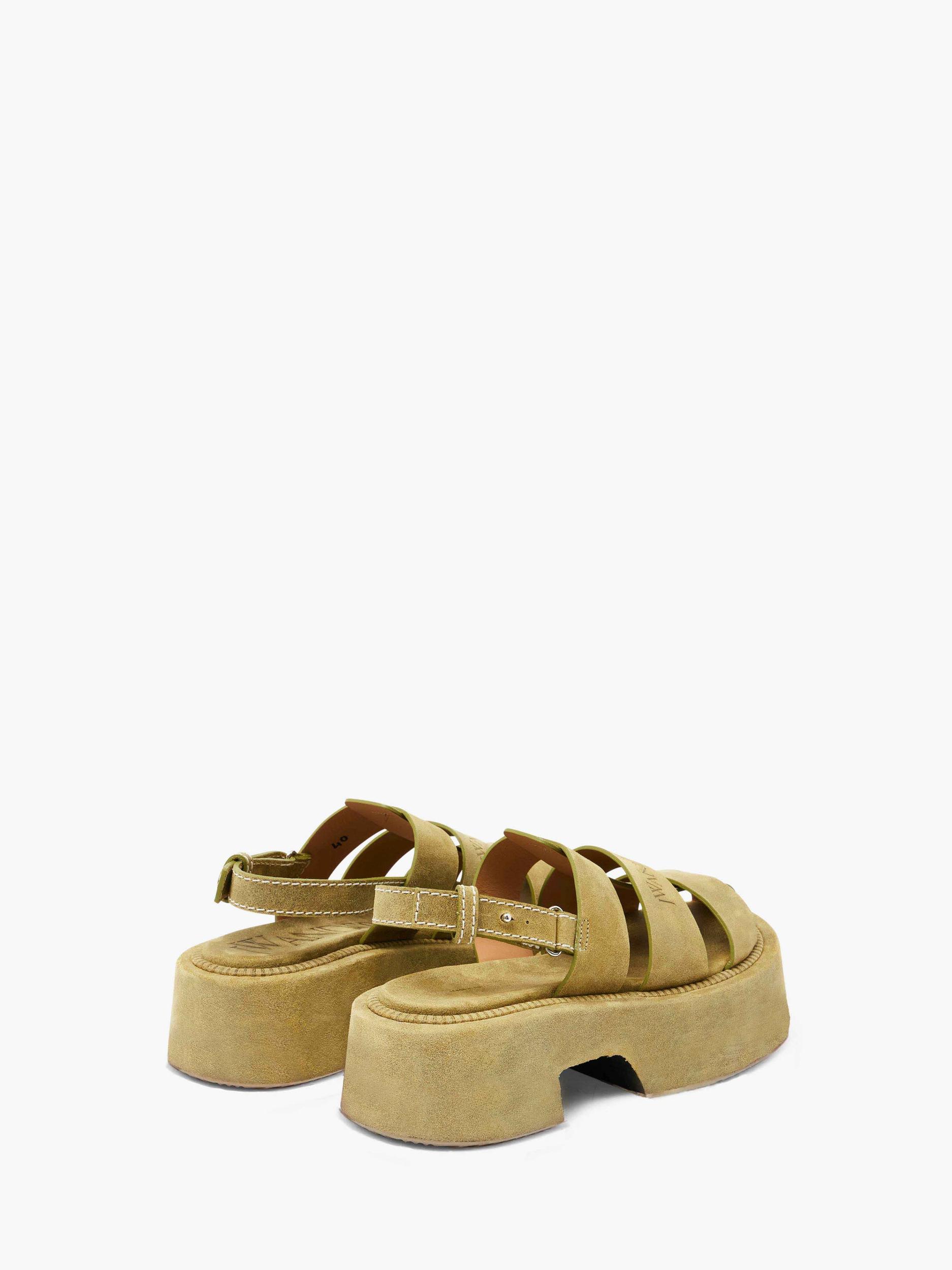 SUEDE PLATFORM FISHERMAN SANDALS Product Image