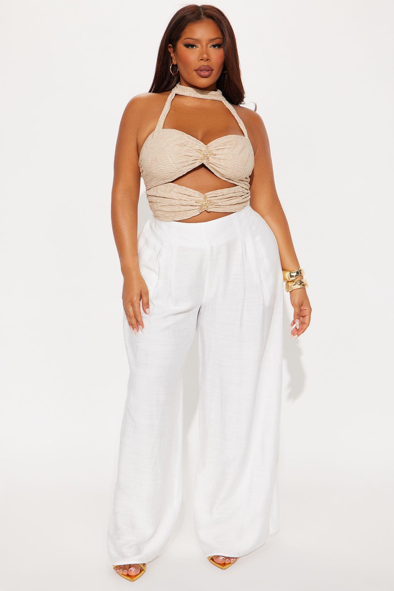 Millicent High Neck Cut Out Bodysuit - Sand Product Image