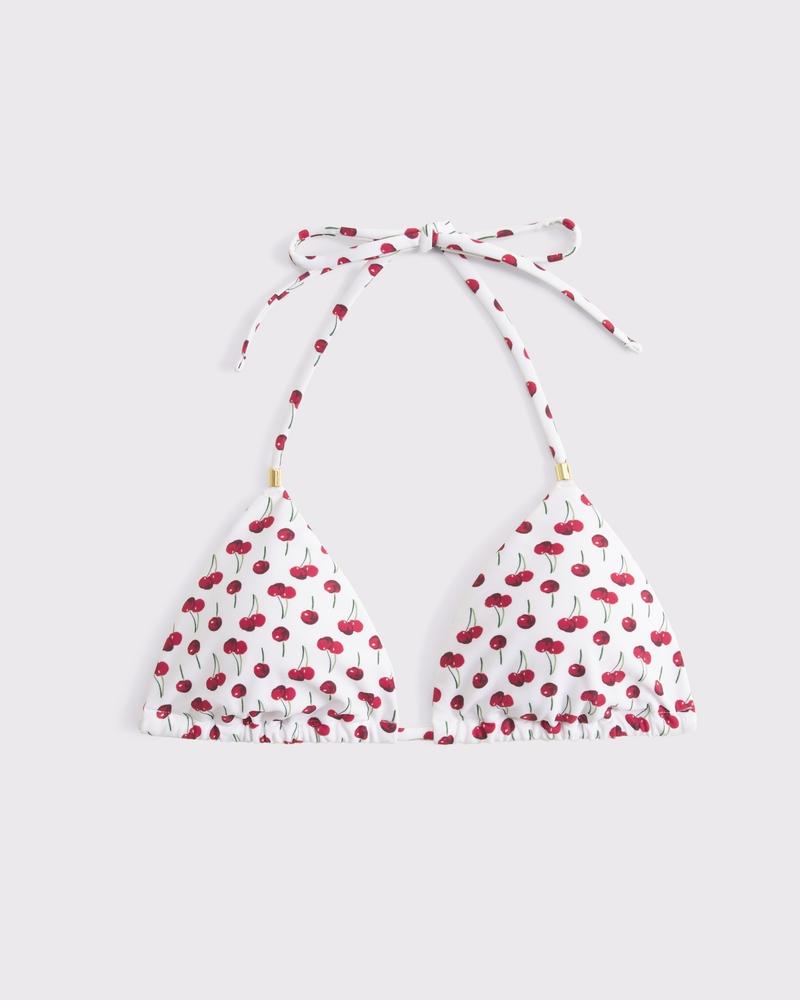 O-Ring Halter String Triangle Bikini Top Product Image