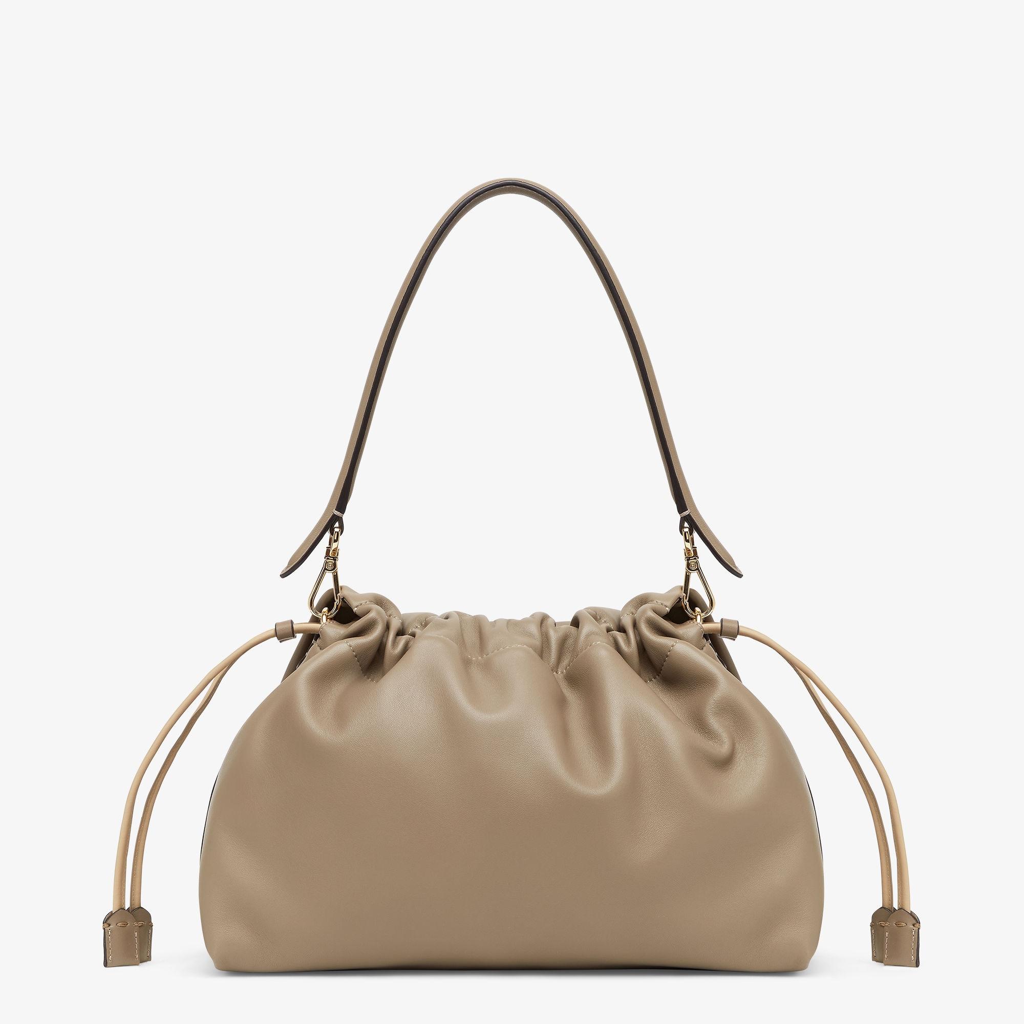 Mamma Baguette LargeDove gray nappa leather bag Product Image