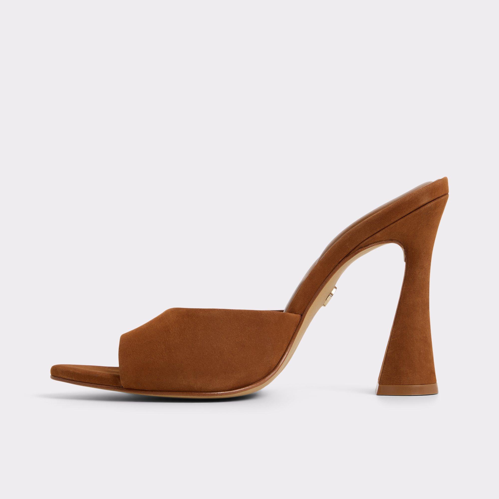 Rylea Medium Brown Women's Heeled mules | ALDO US Product Image