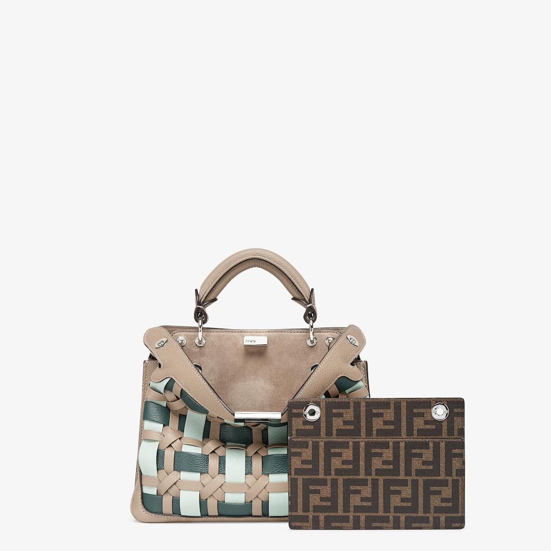 Peekaboo Soft SmallMulticolor interlaced leather bag Product Image