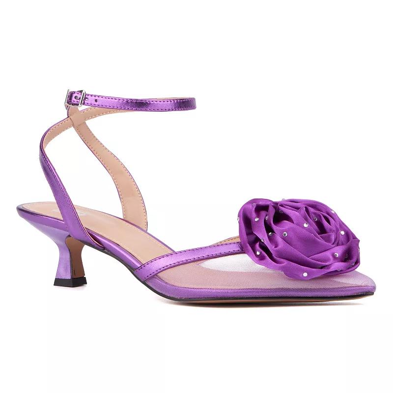 New York & Company® Violetta Women's Ankle Strap Kitten Heels,  Product Image