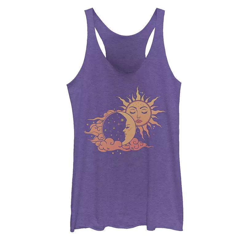 Juniors' Night Moon Flower Galactic Tank Top, Girl's,  Product Image