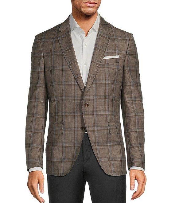 Hugo Boss Slim Fit Plain Check Printed Sport Coat Product Image