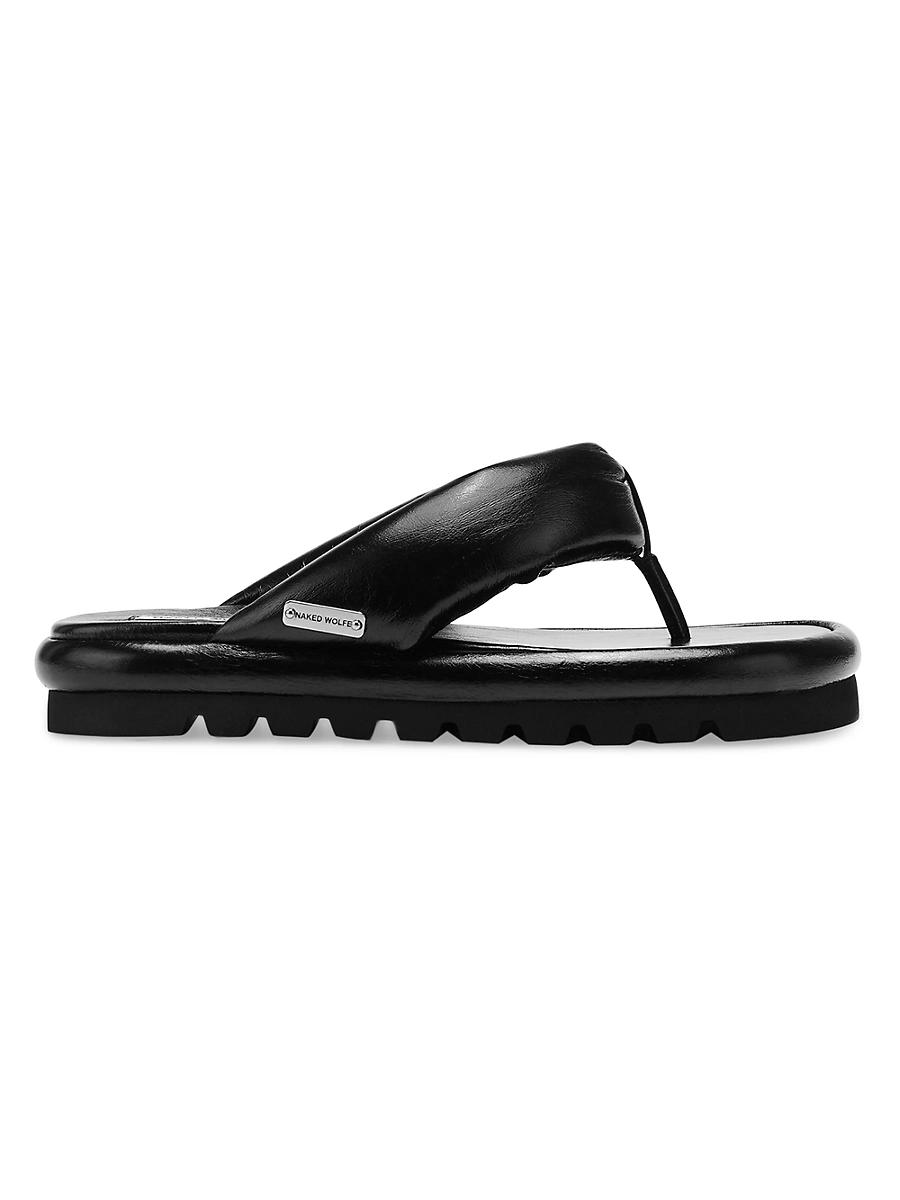 Womens Hilary Leather Flip Flops Product Image