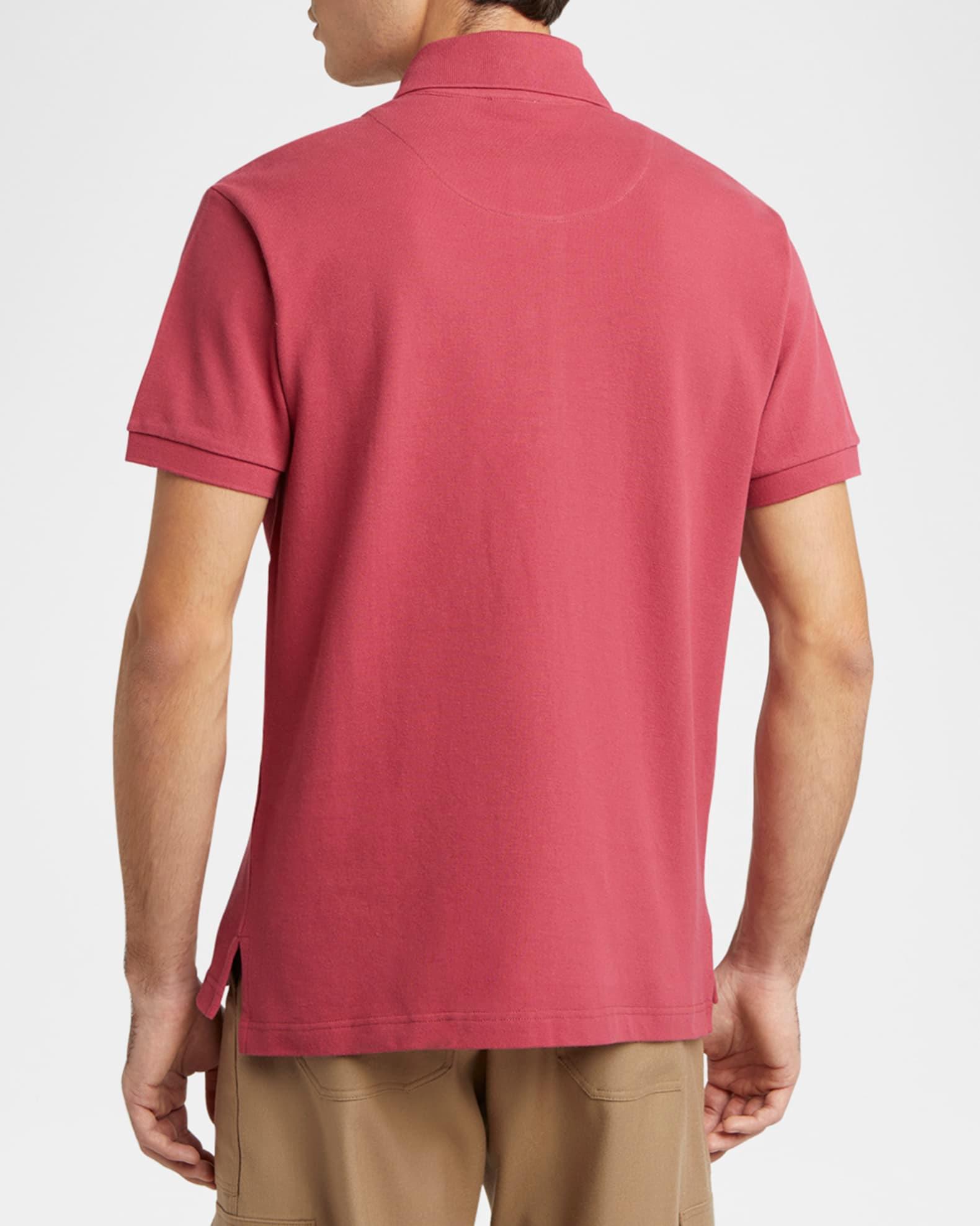 Men's Cotton Logo-Embroidered Polo Shirt Product Image