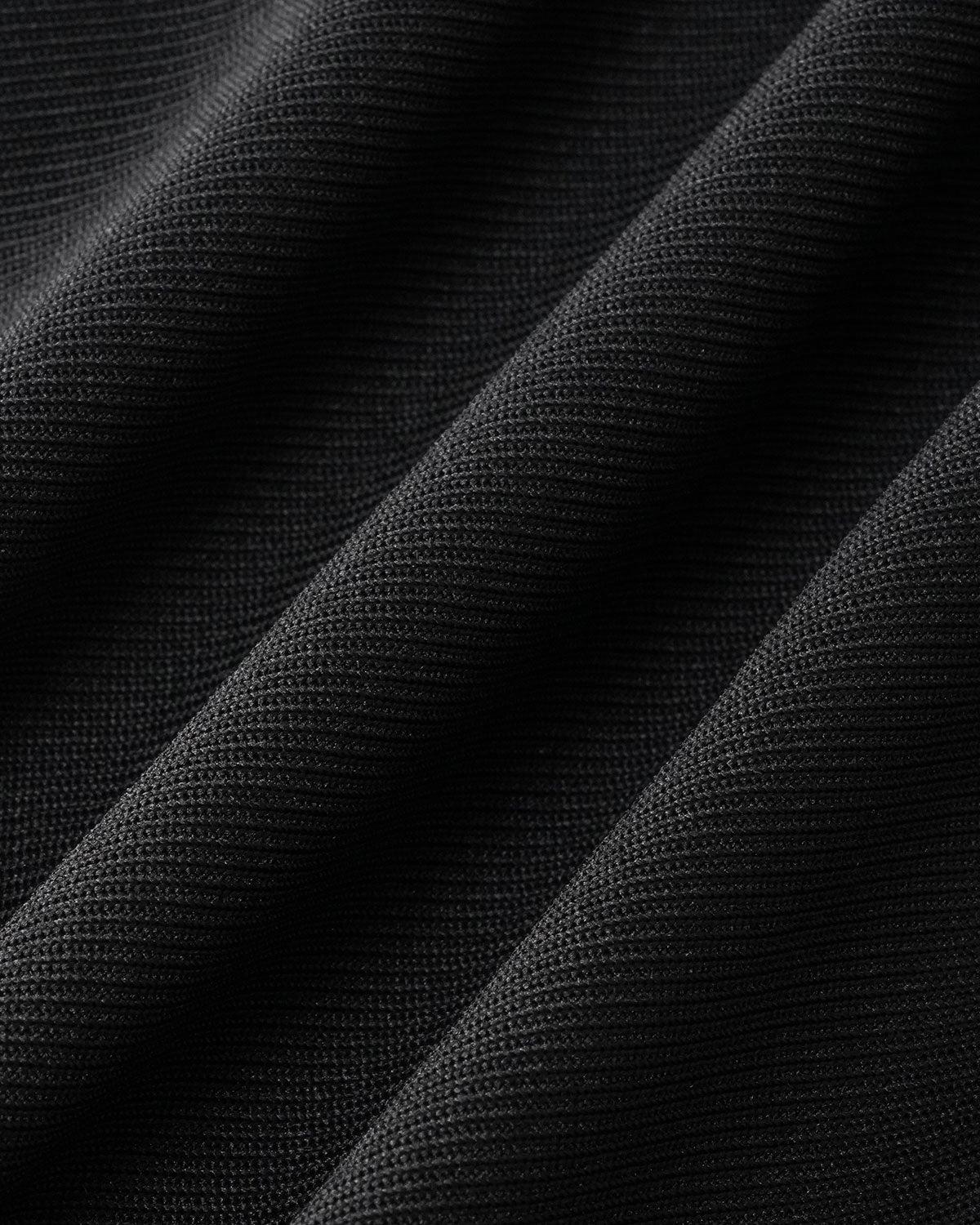 Black Square Neck Button Slim Tee Product Image