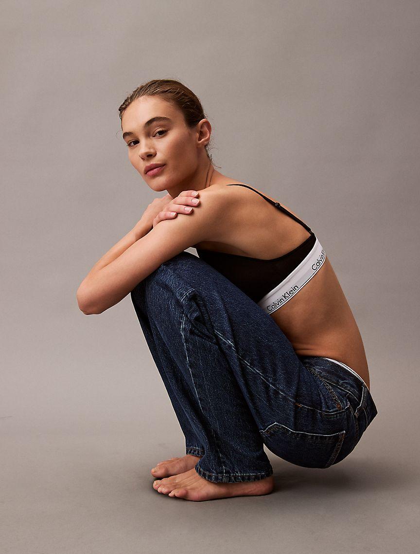 Icon Cotton Modal Lightly Lined Triangle Bralette Product Image