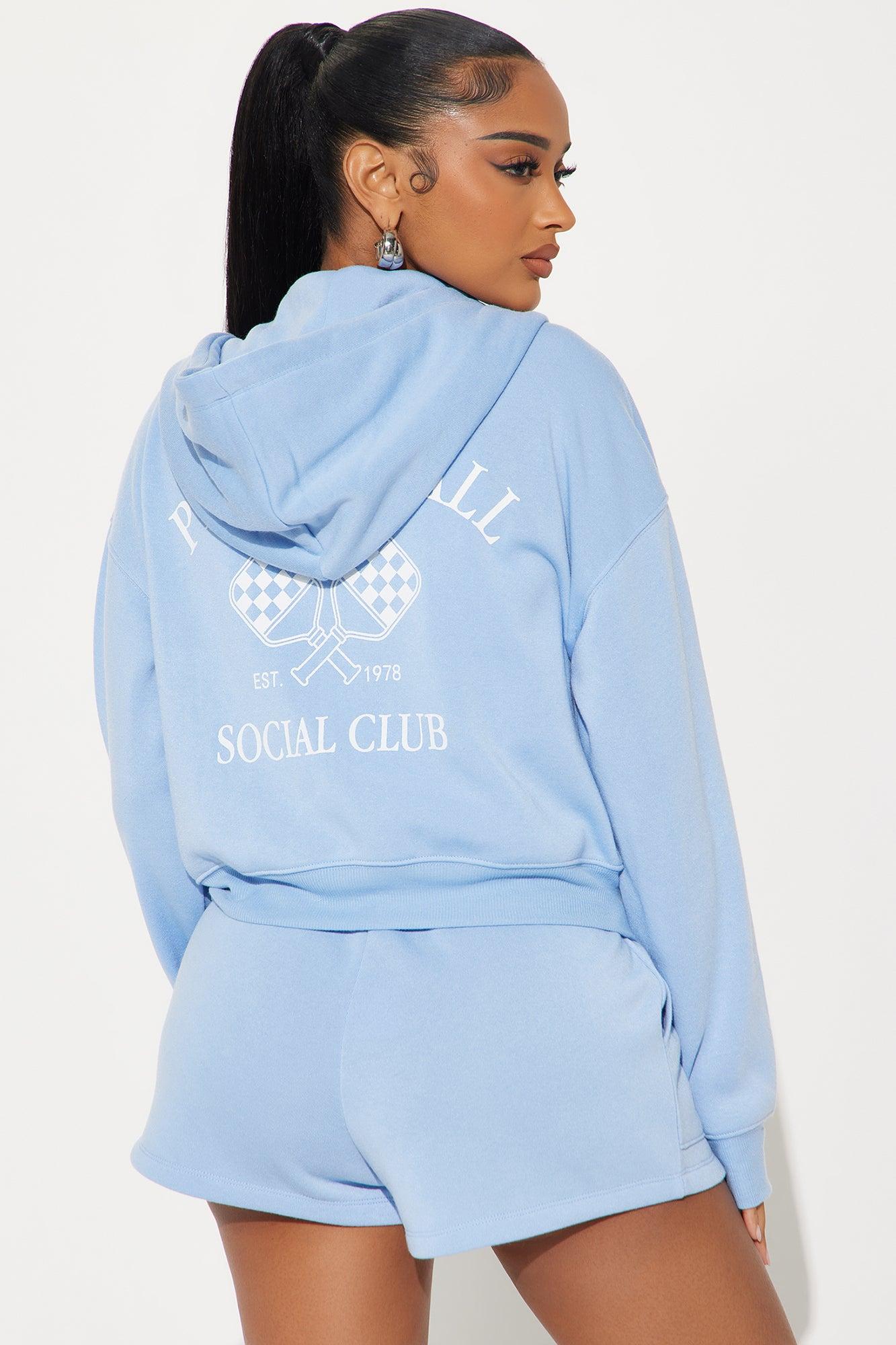 Coastal Taste 3 Piece Fleece Short Set - Blue Product Image