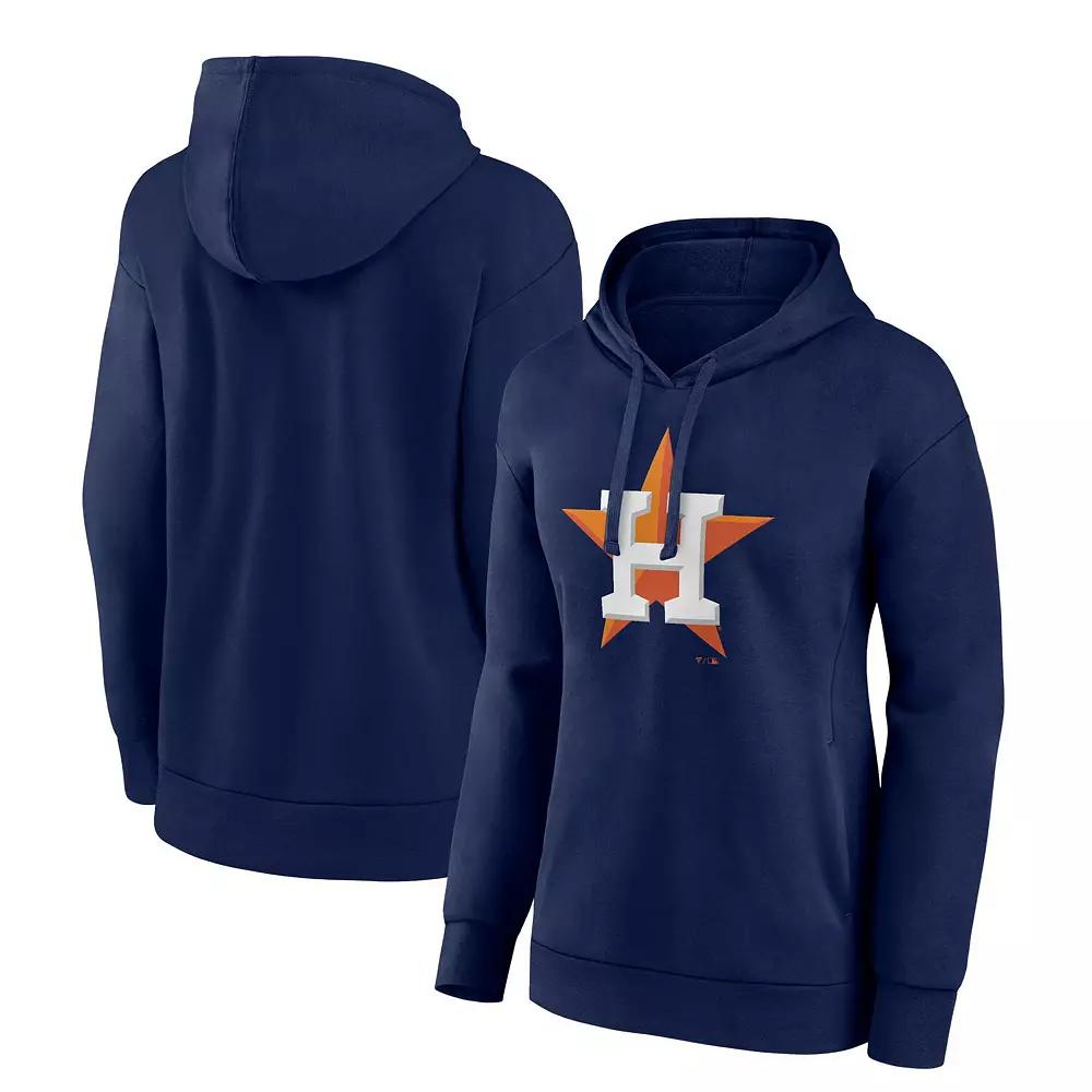 Women's Fanatics Branded Navy Atlanta Braves Logo Pullover Hoodie,  Product Image