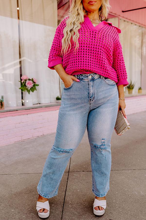 Risen The Lona Midrise Distressed Jean Curves Product Image