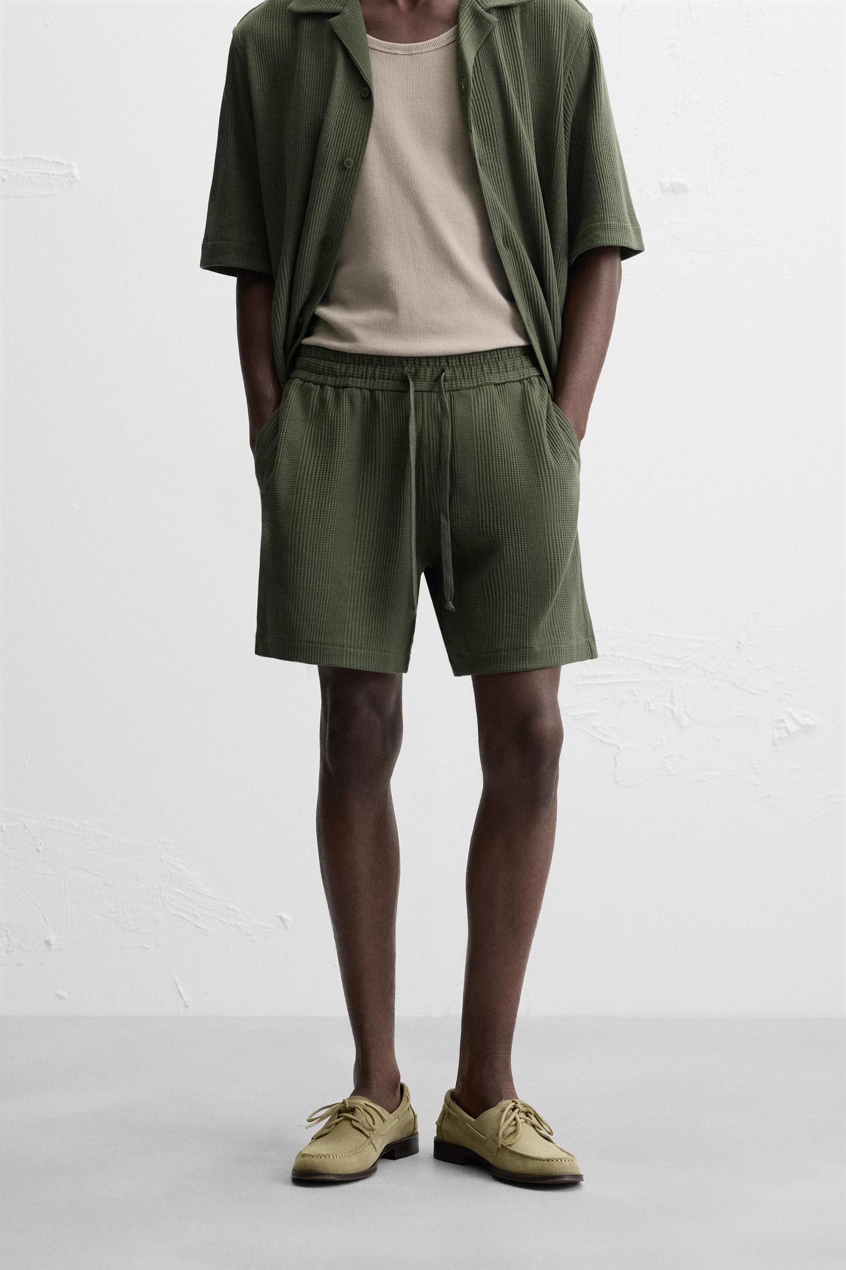 JACQUARD TEXTURED SHORTS Product Image