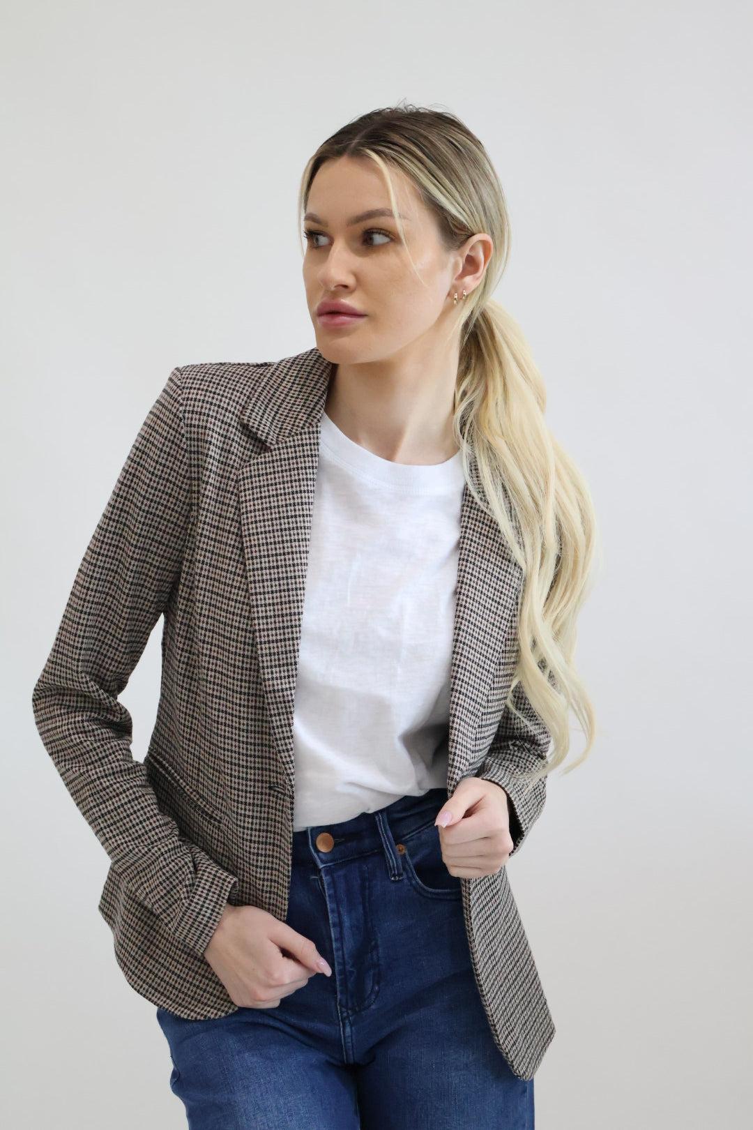 Kate Plaid Blazer Product Image