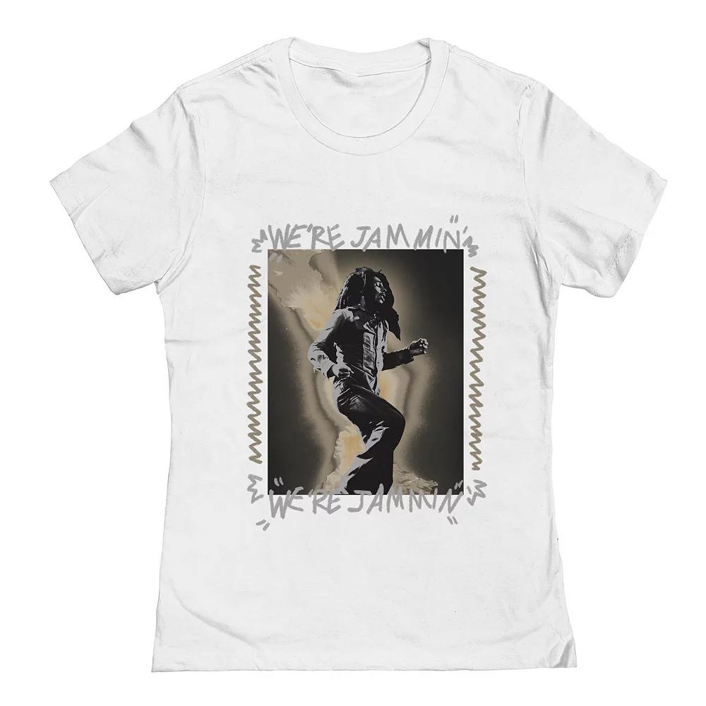 Junior's Bob Marley Were Jammin' Graphic Tee, Women's,  Product Image
