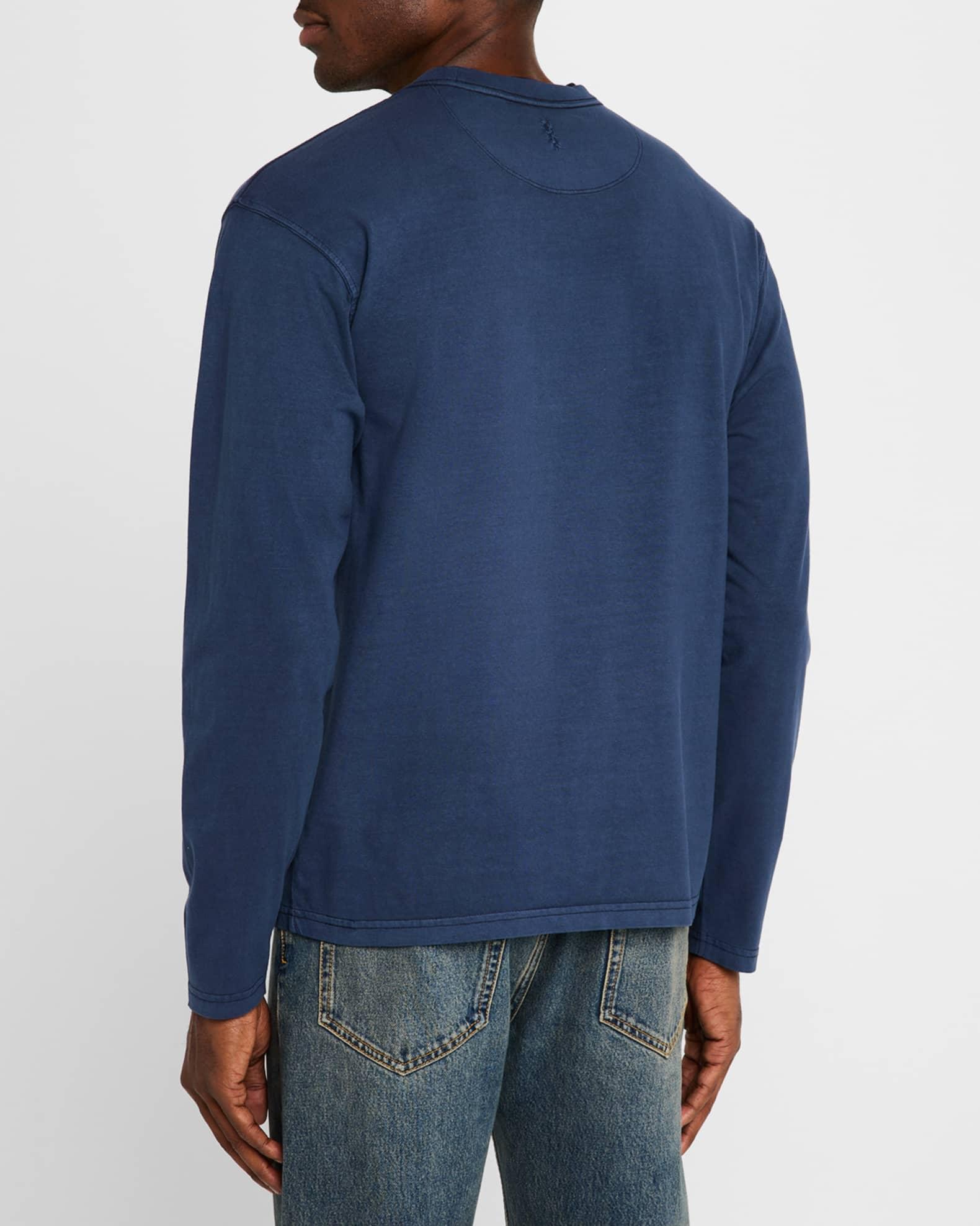 Men's Chest Pocket Long-Sleeve Polo Shirt Product Image